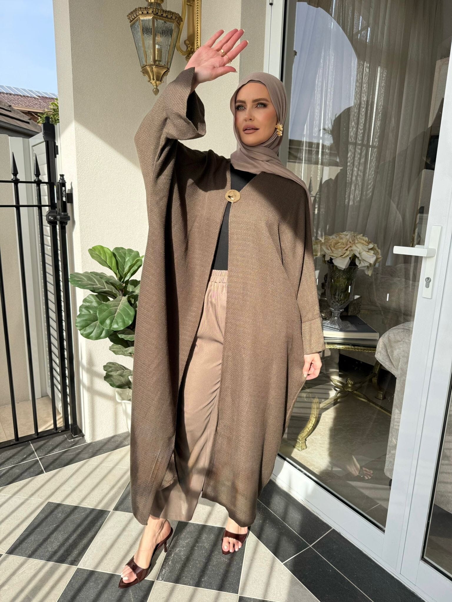 Tweed Abaya Kimono