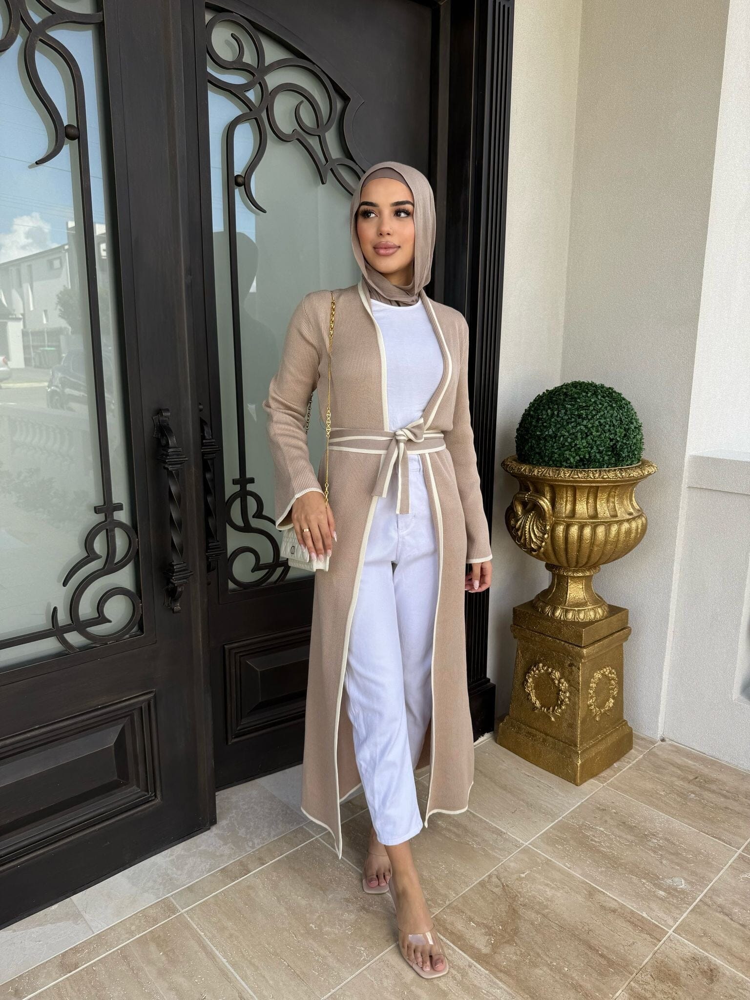 Pipping Knit Cardigan