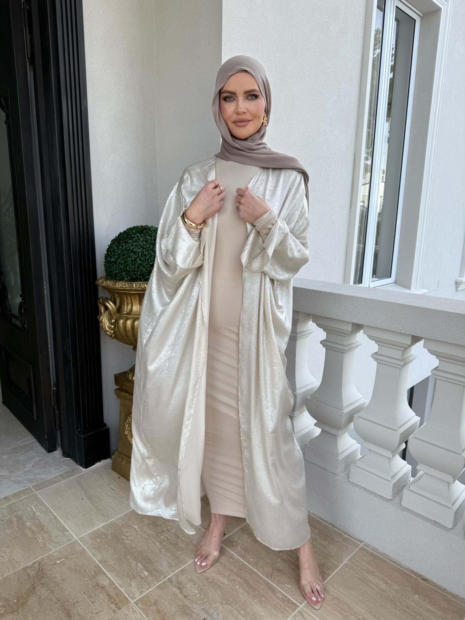 Satin Textured Abaya