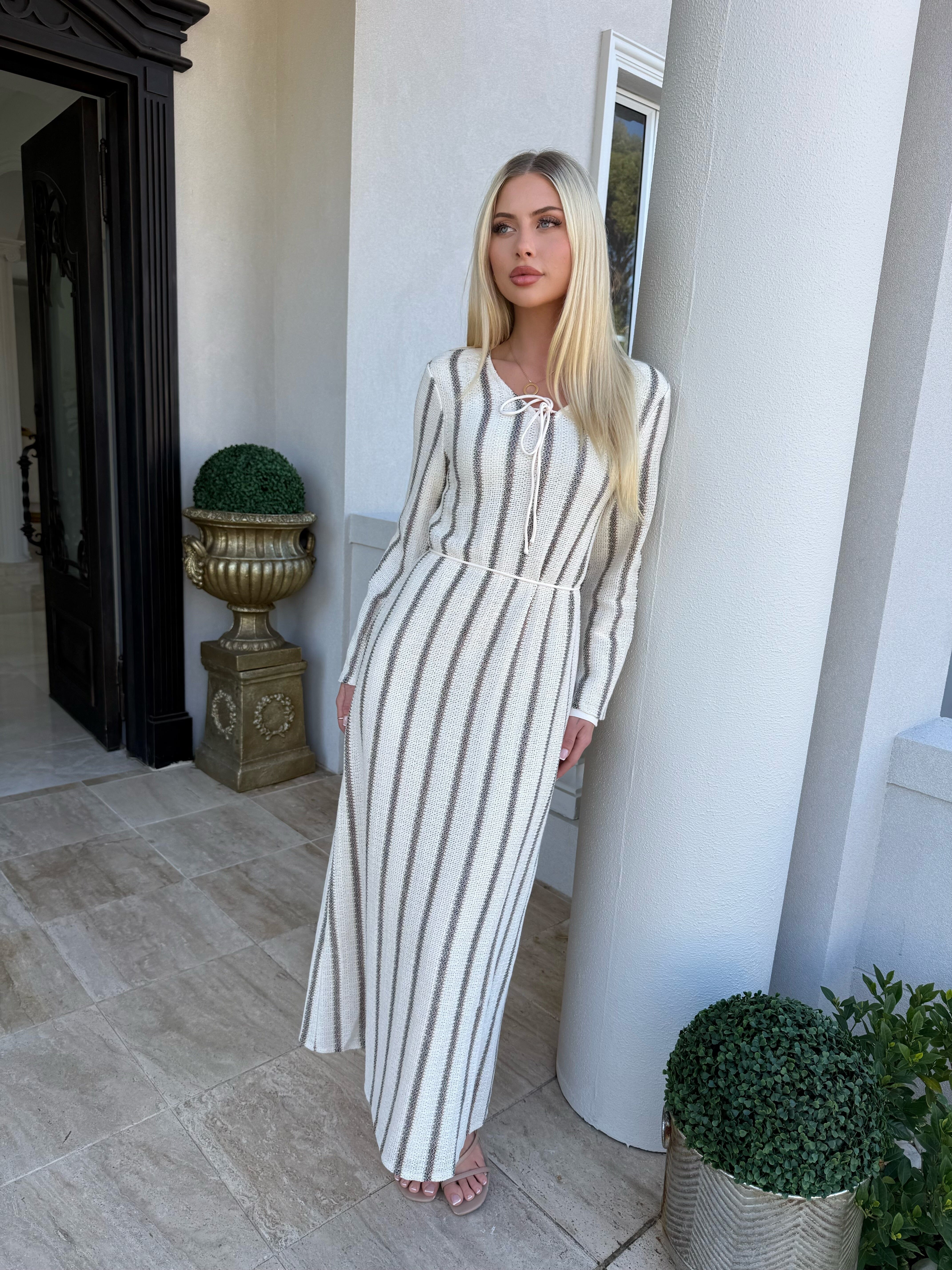 Stripe Crochet Dress