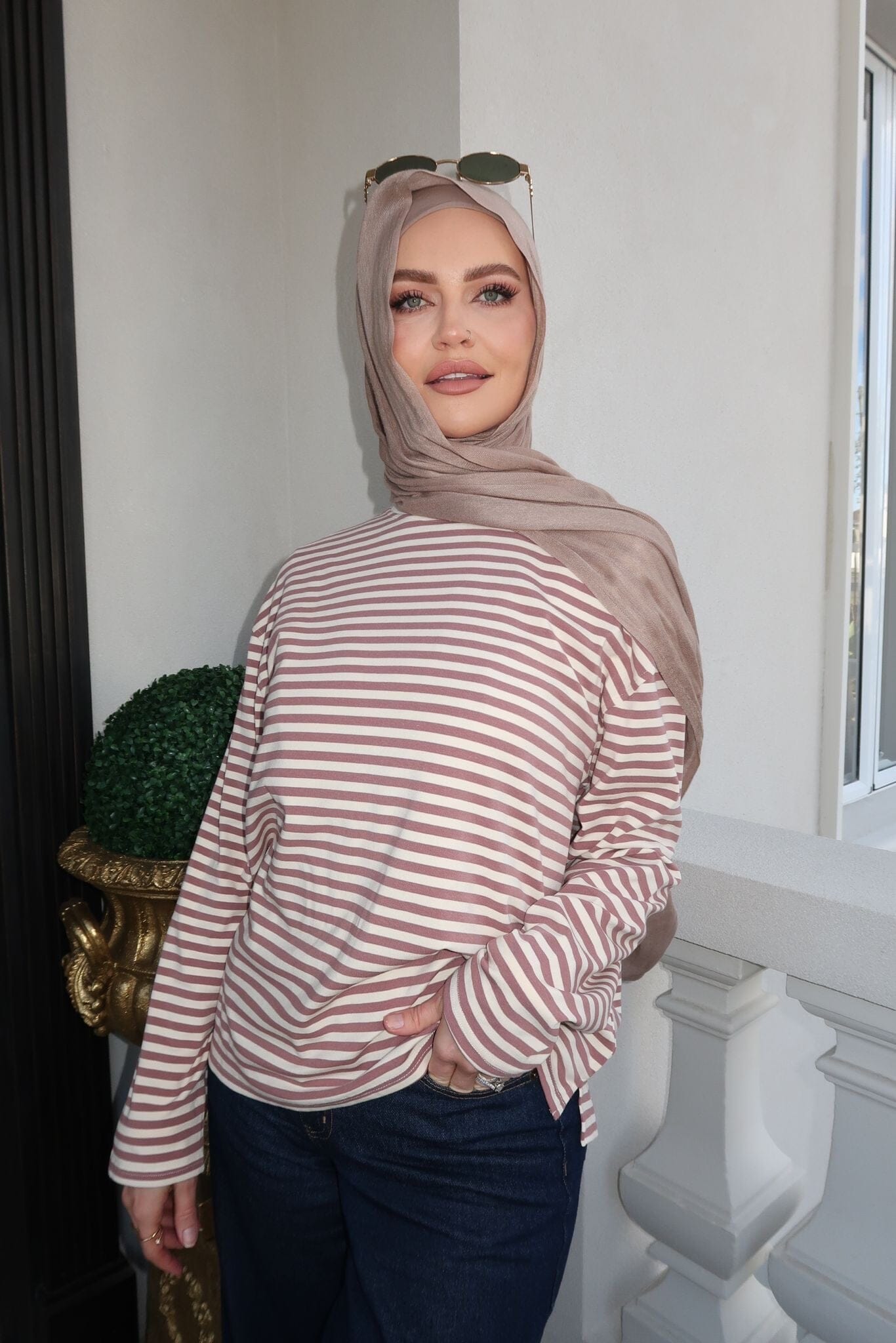 Blush Stripe Top