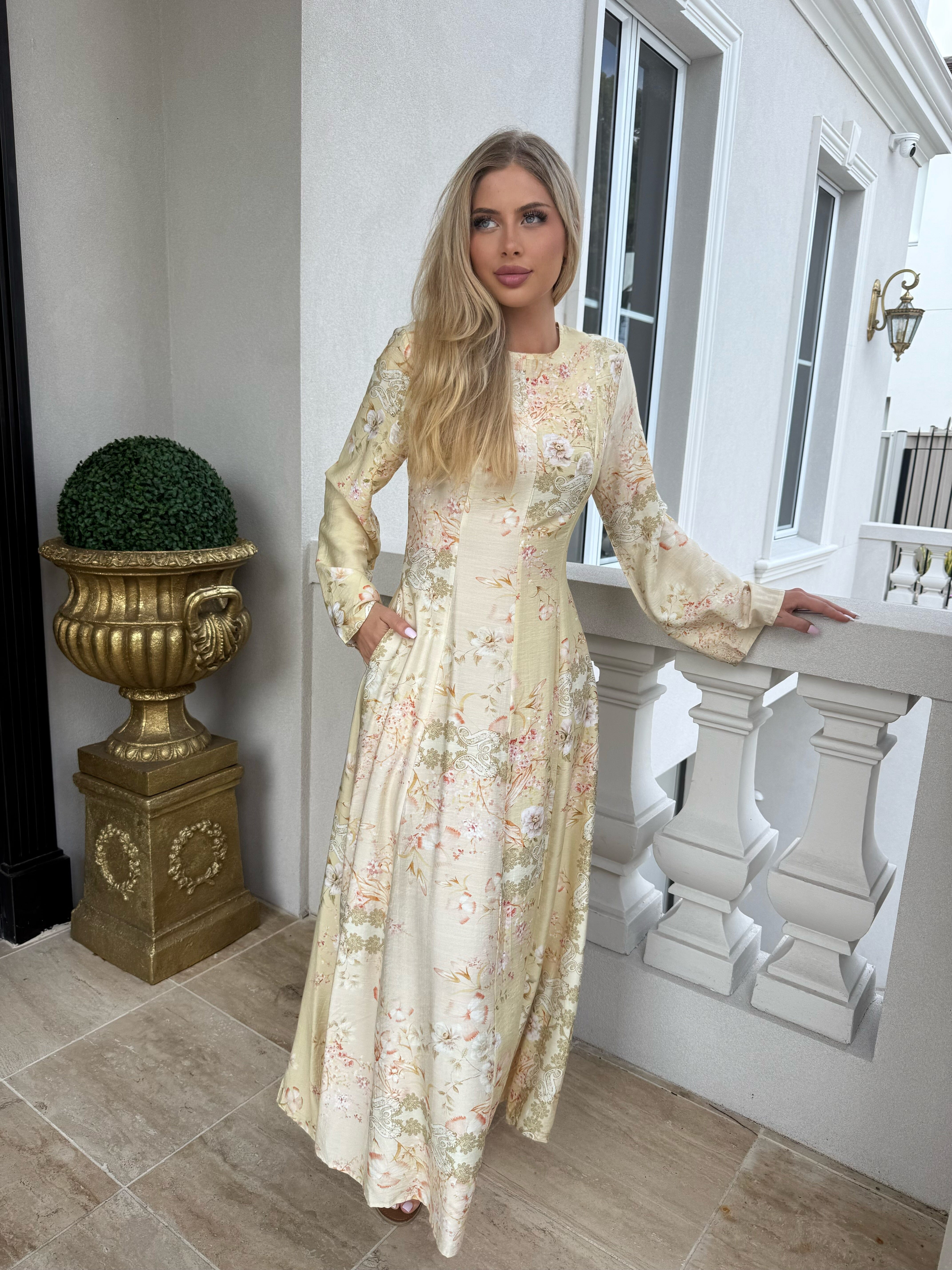 Baby yellow Tie Dress