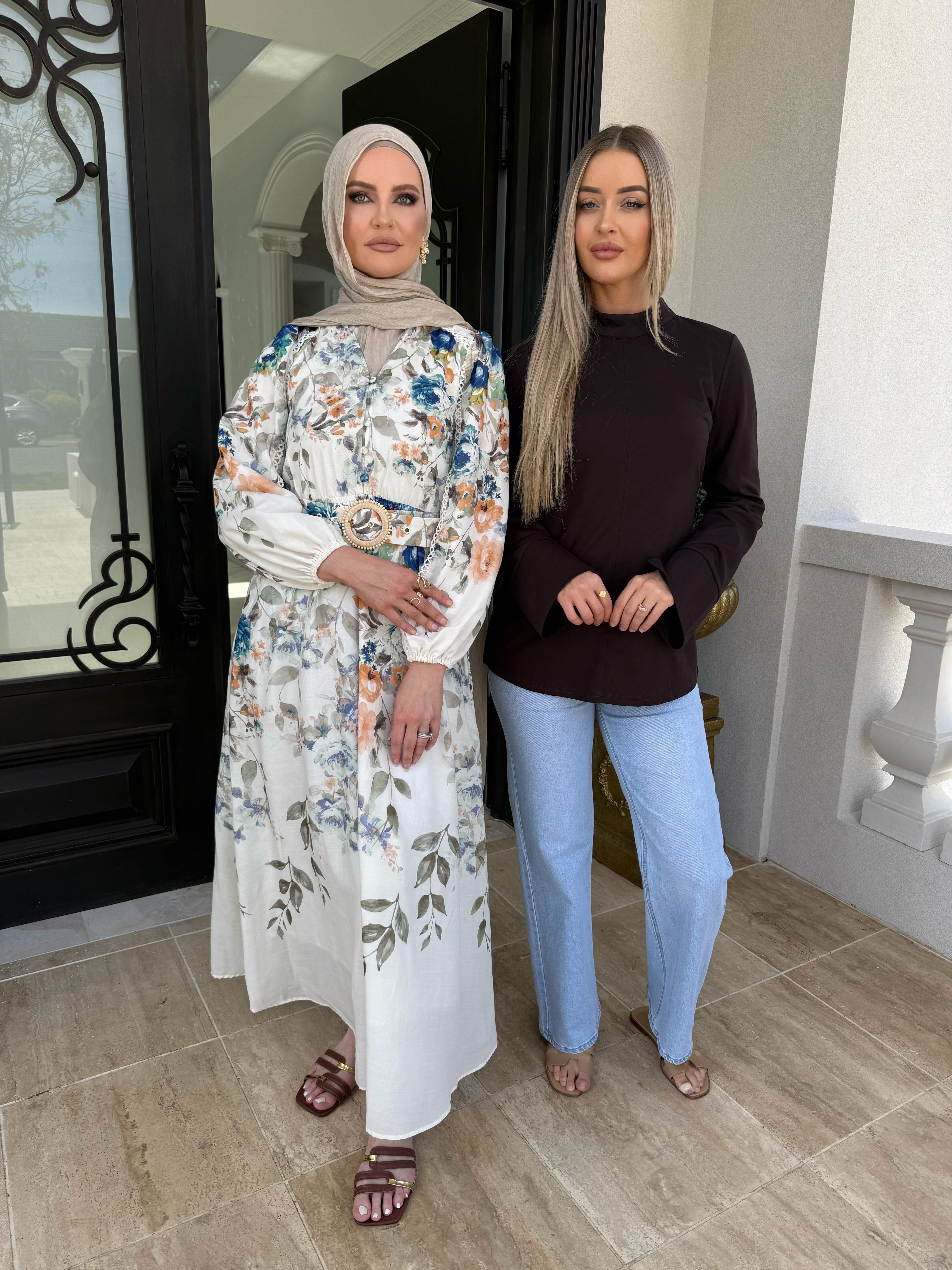 Ink Blue Floral Dress