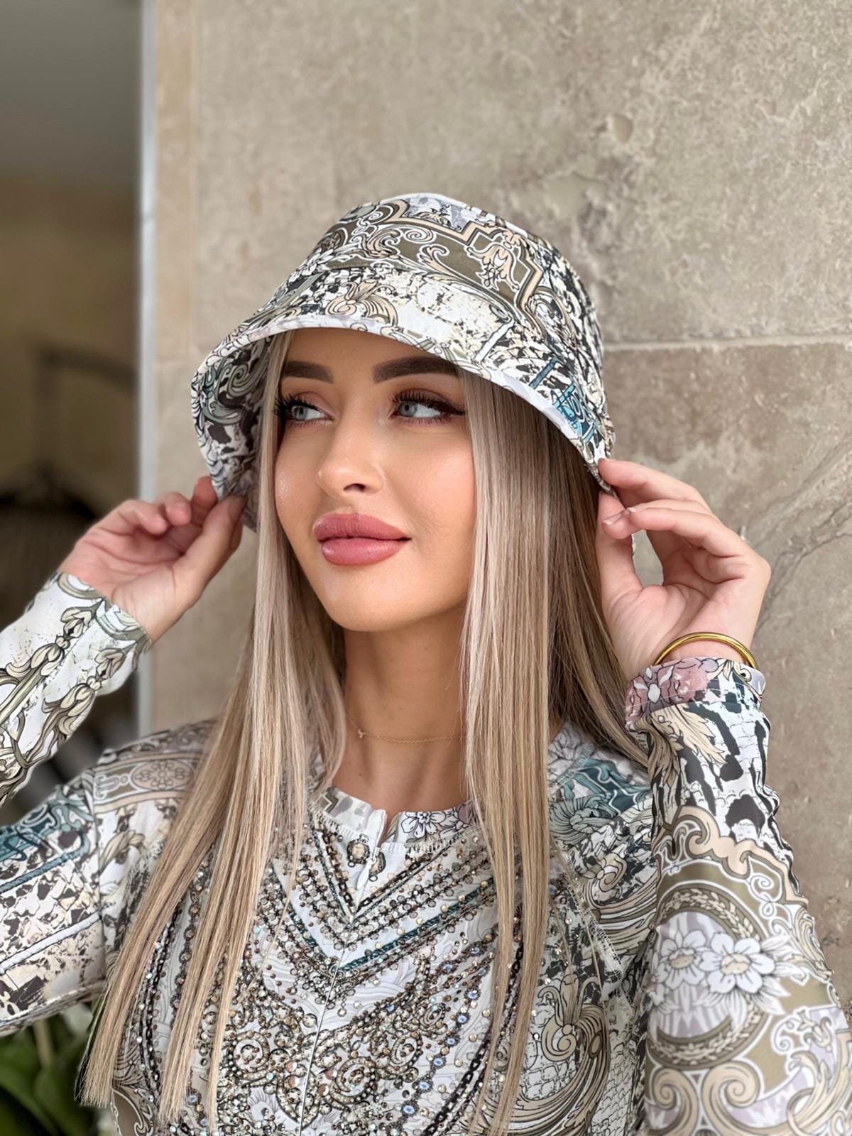 Teal Cheetah Bucket Hat