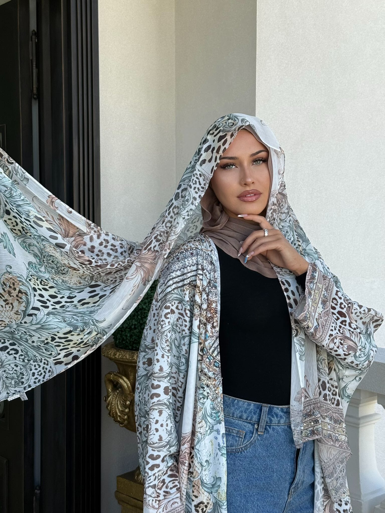 Mint Beaded Shawl
