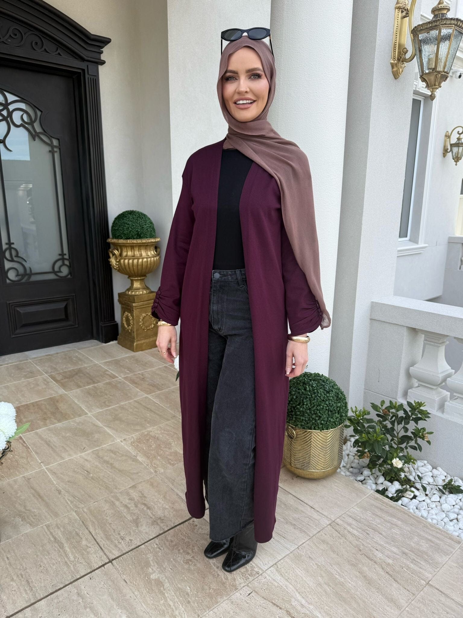 Gathered Button Cardi