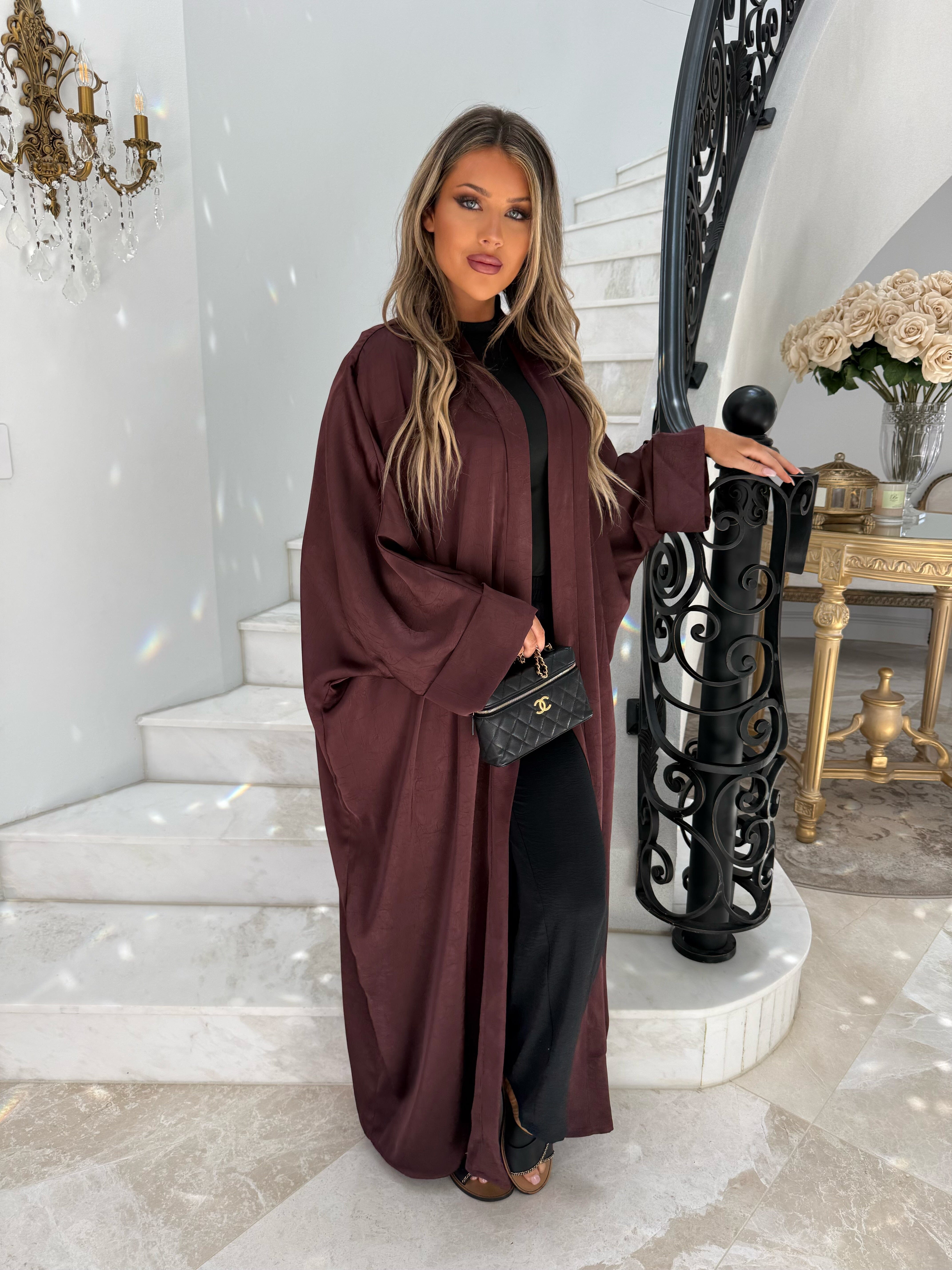 Textured Open Abaya
