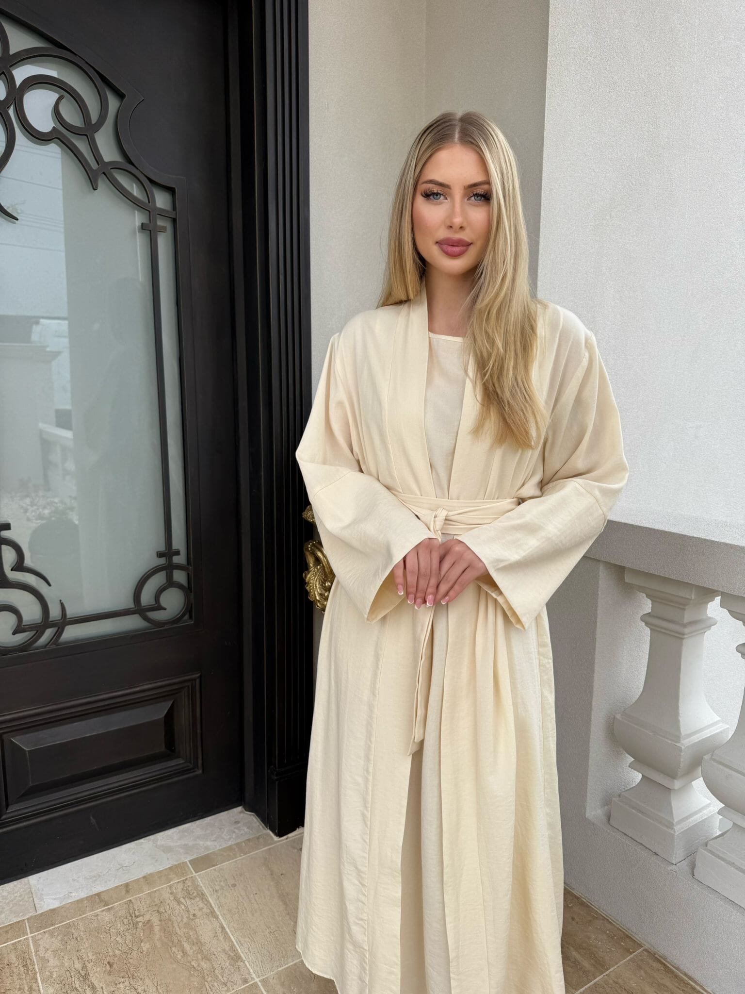Linen Abaya Set