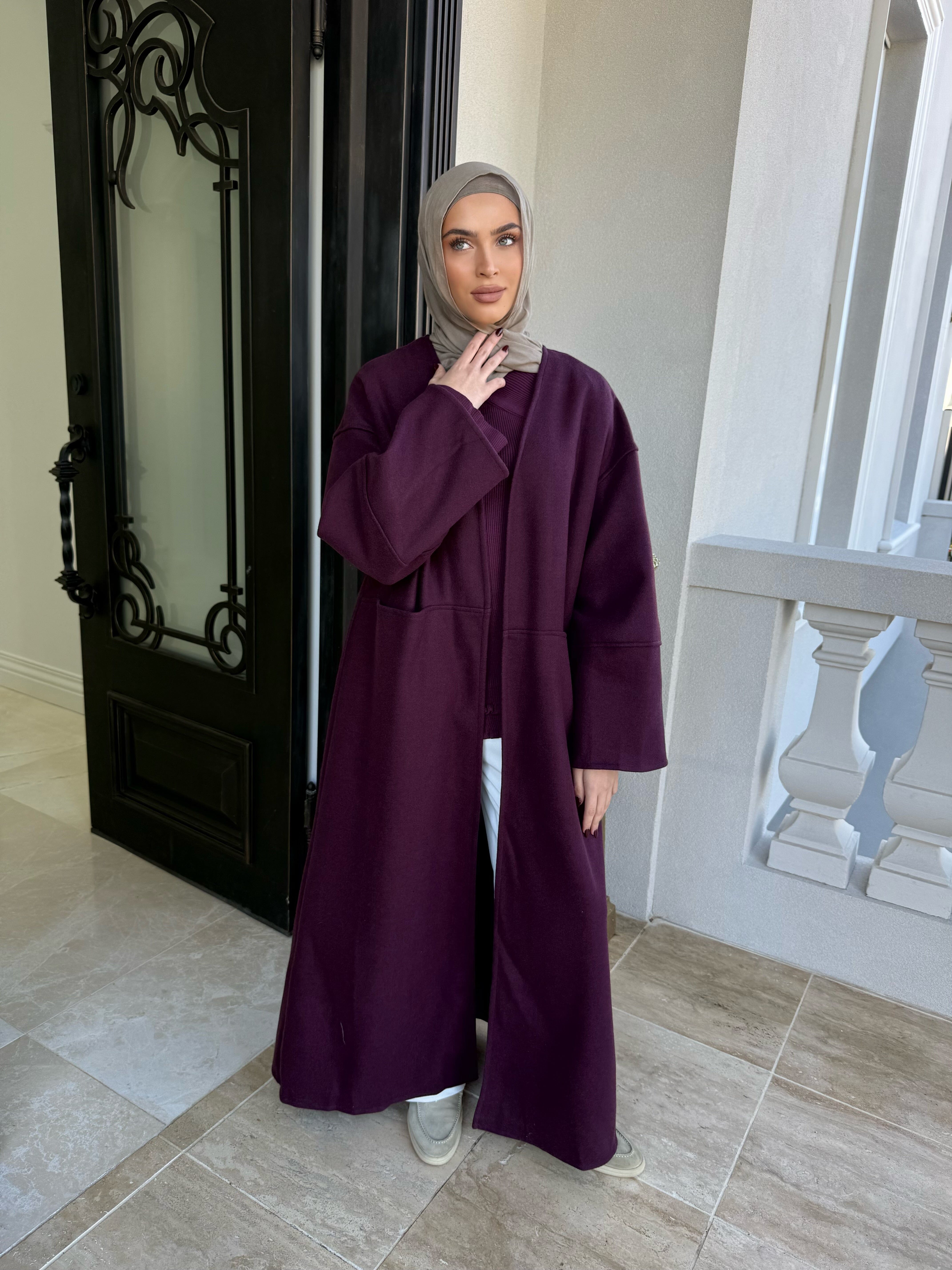 Mom Pocket Open Abaya