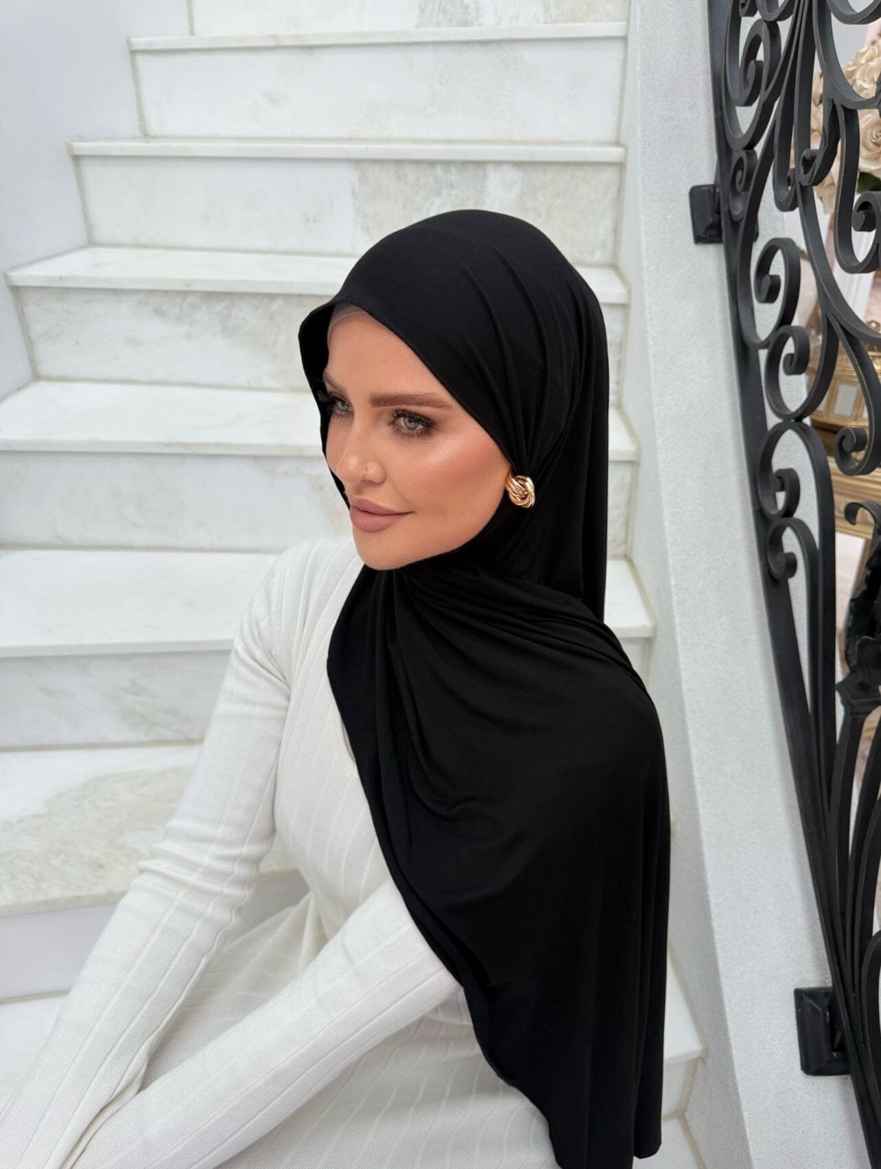 Black jersey hijab