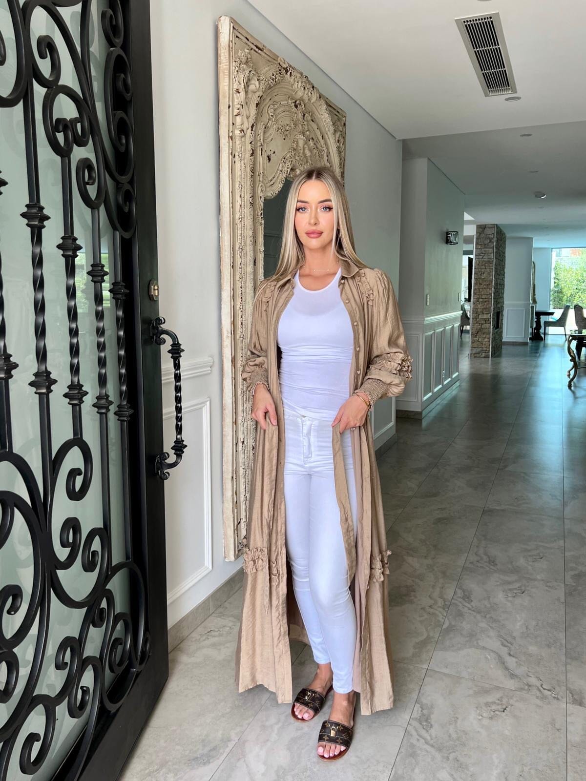 La’More Ruffle Dress/Cape