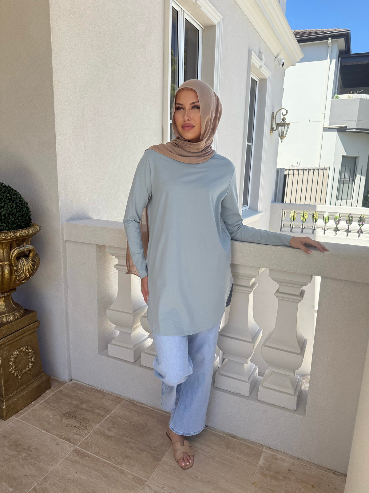 Midi Length Basic Cotton Top