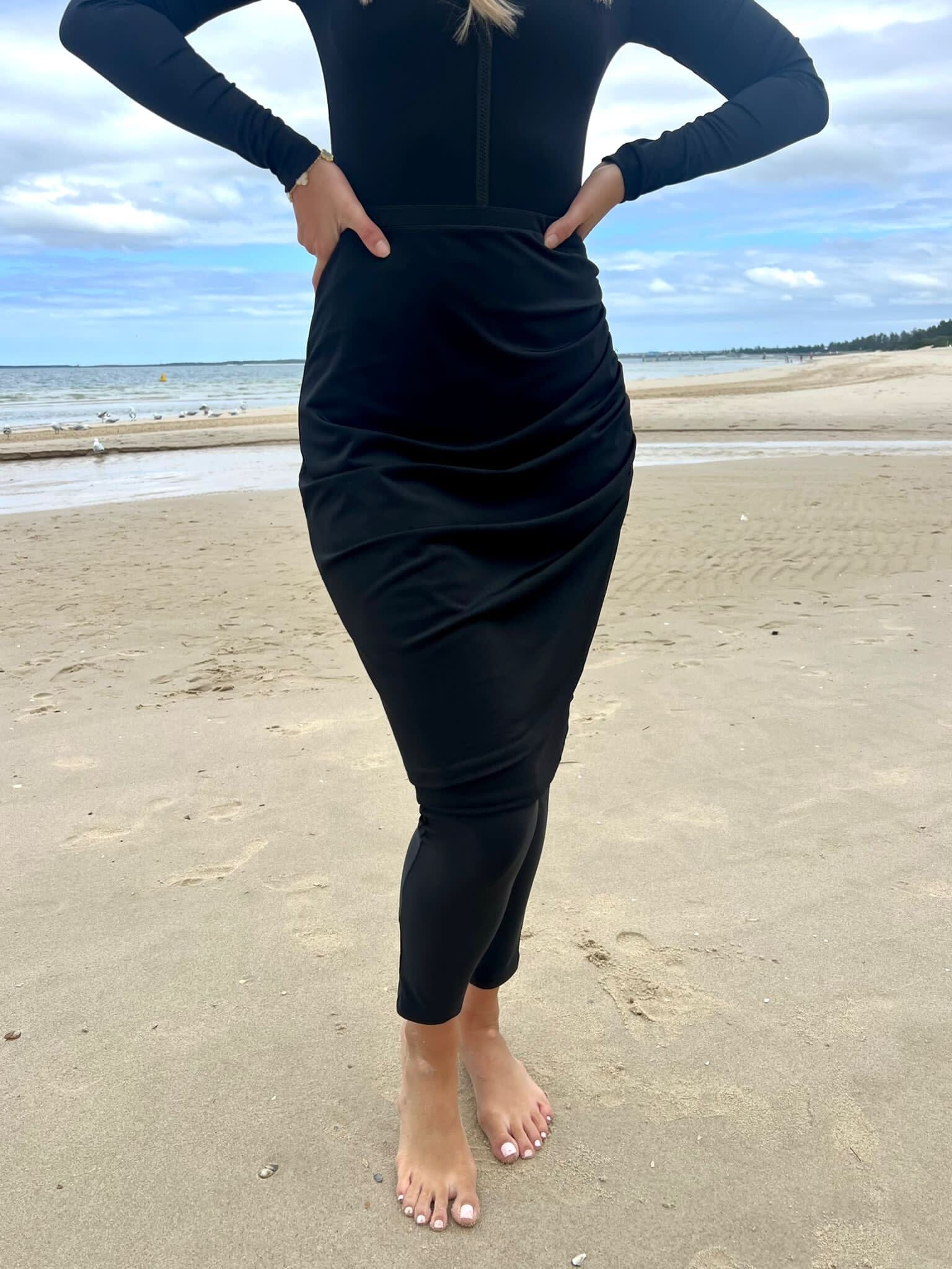 Black Swim Skirt