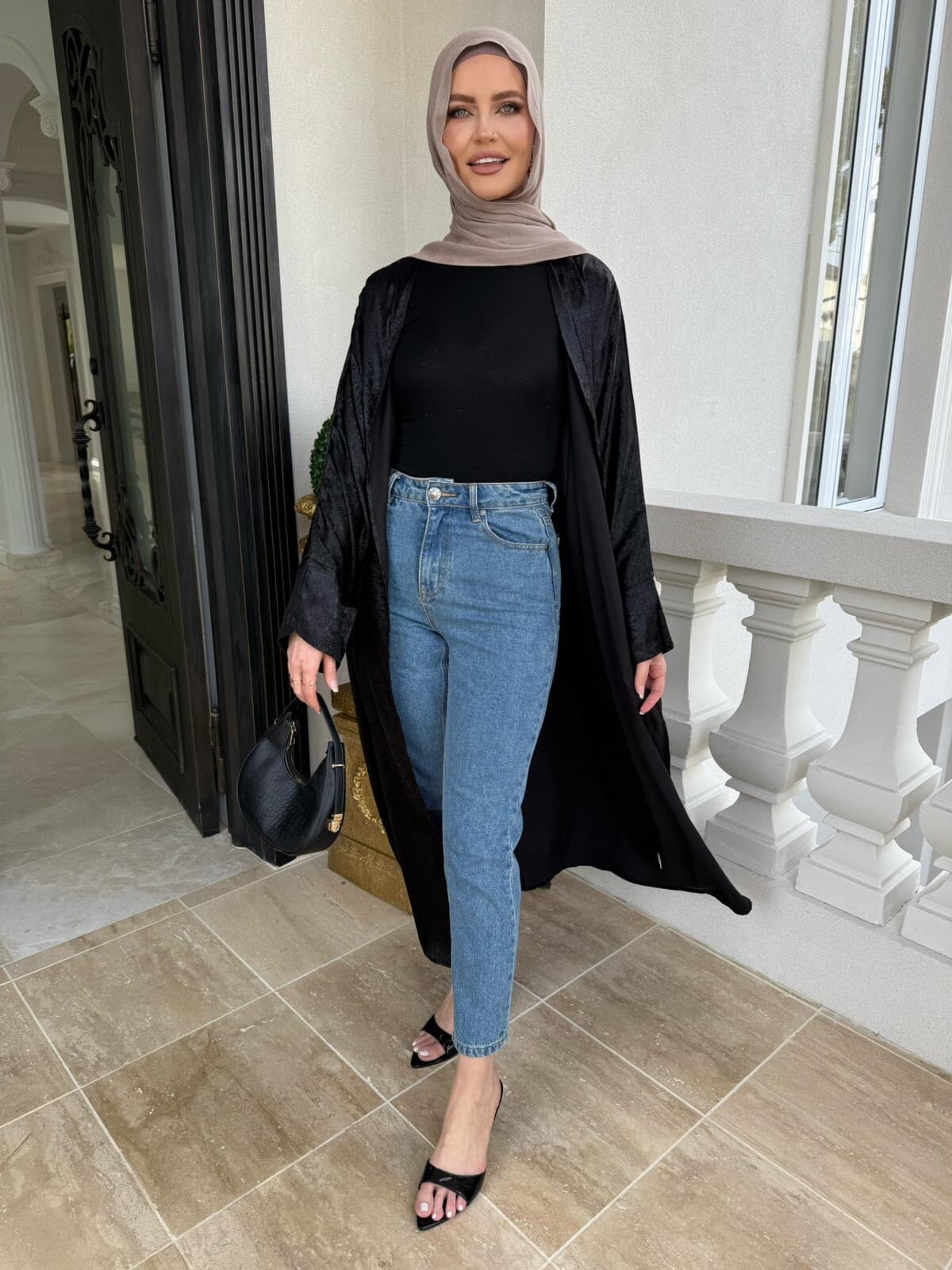 Satin Textured Abaya