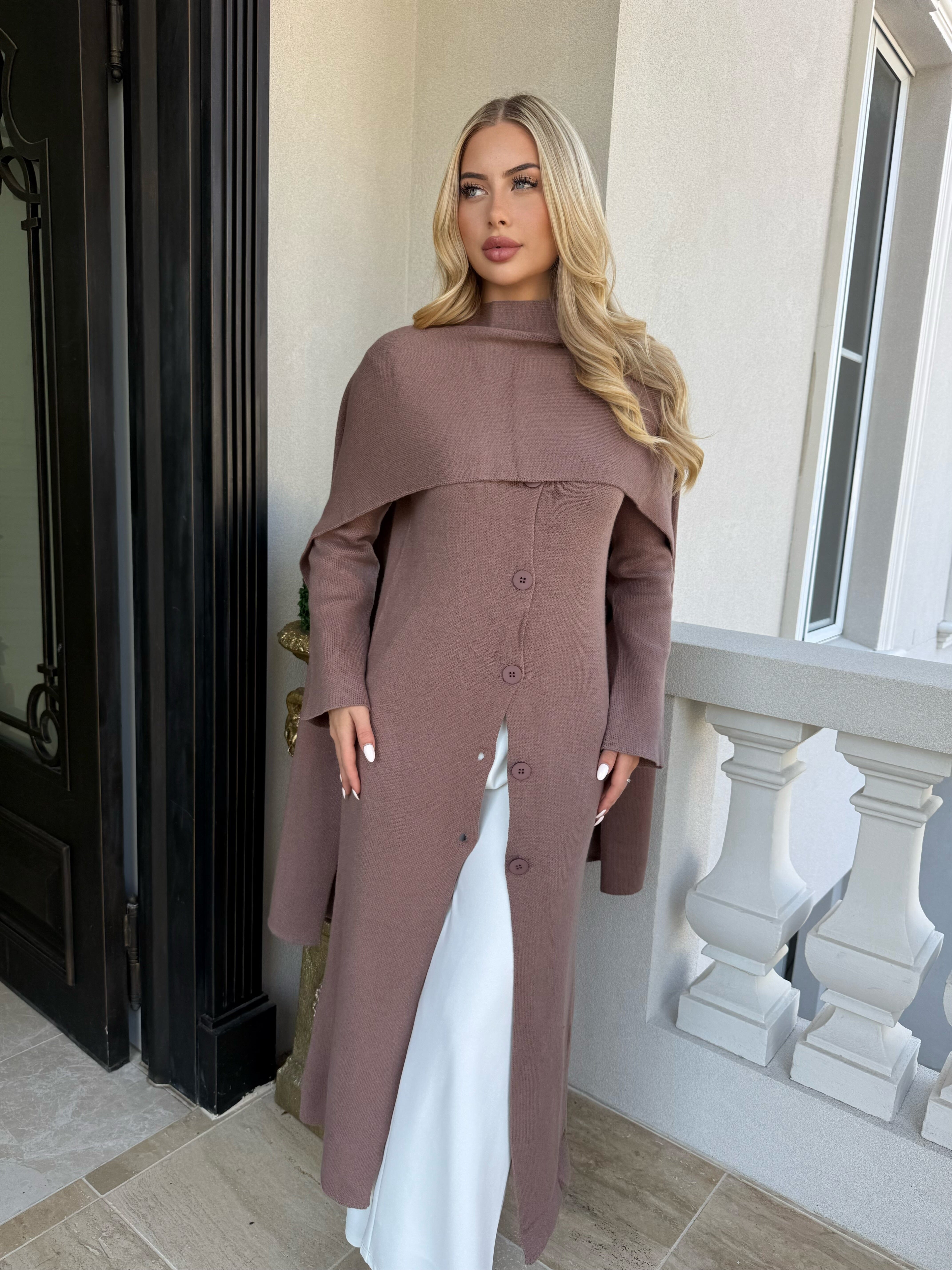 Shawl Knit Abaya