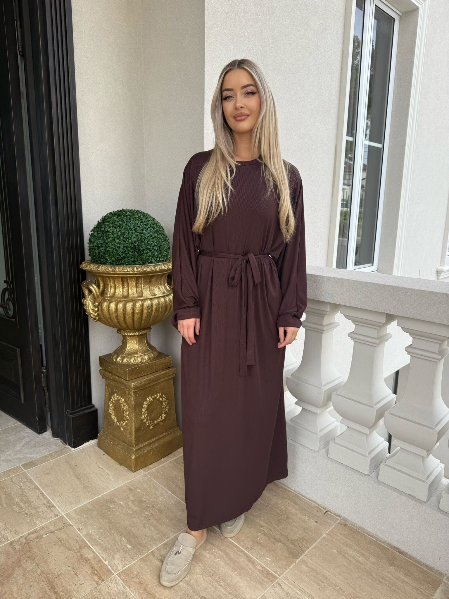 Ribbed Abaya