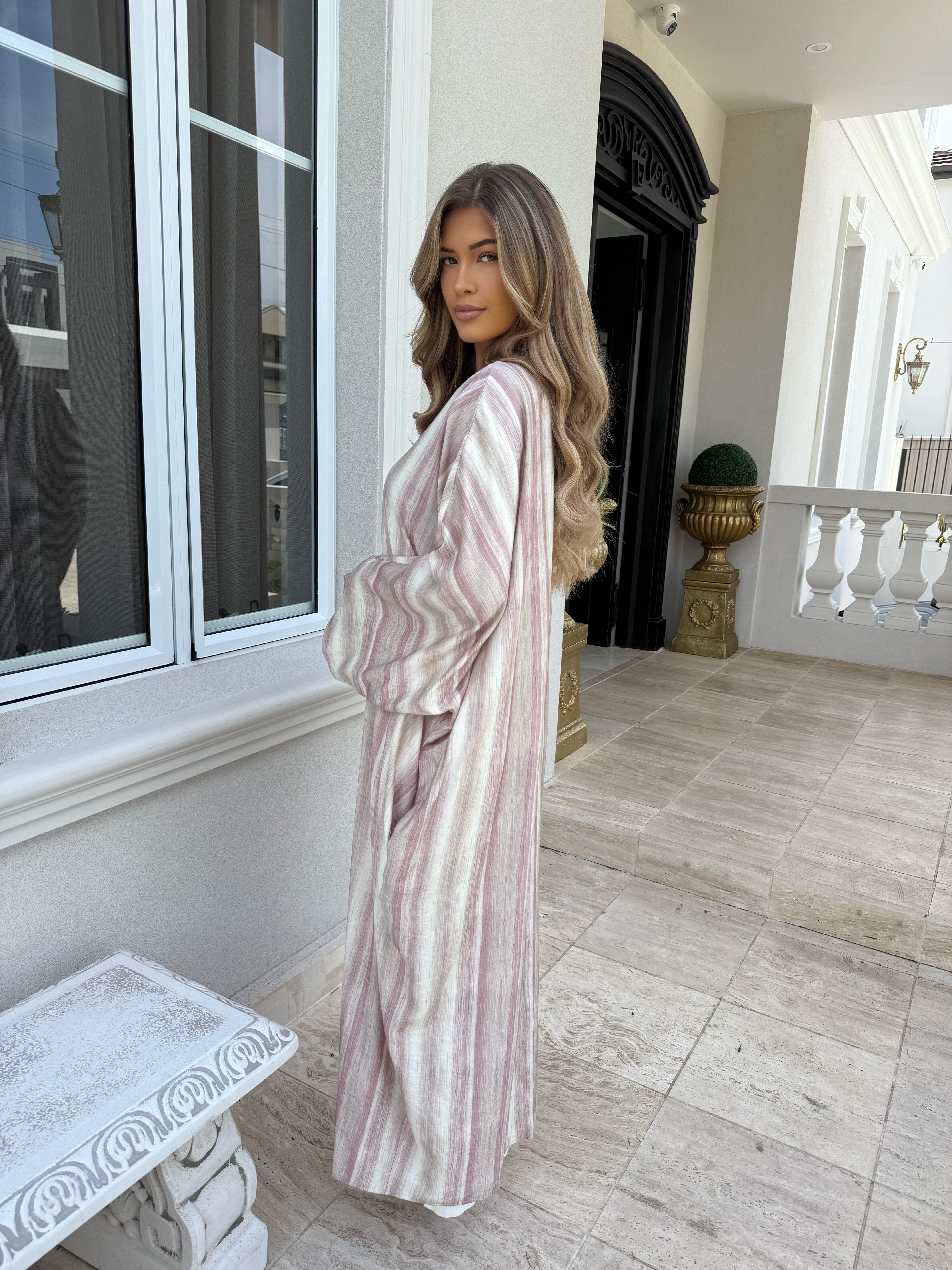 Washed Pink Abaya