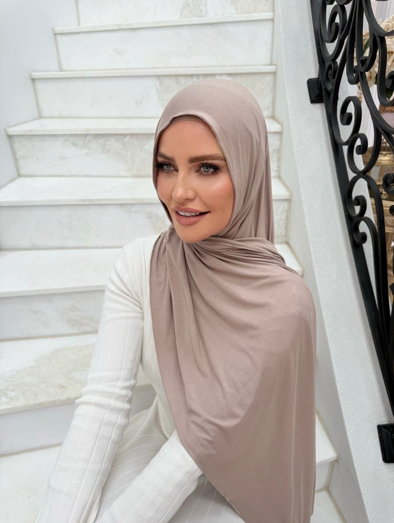 Nude jersey hijab