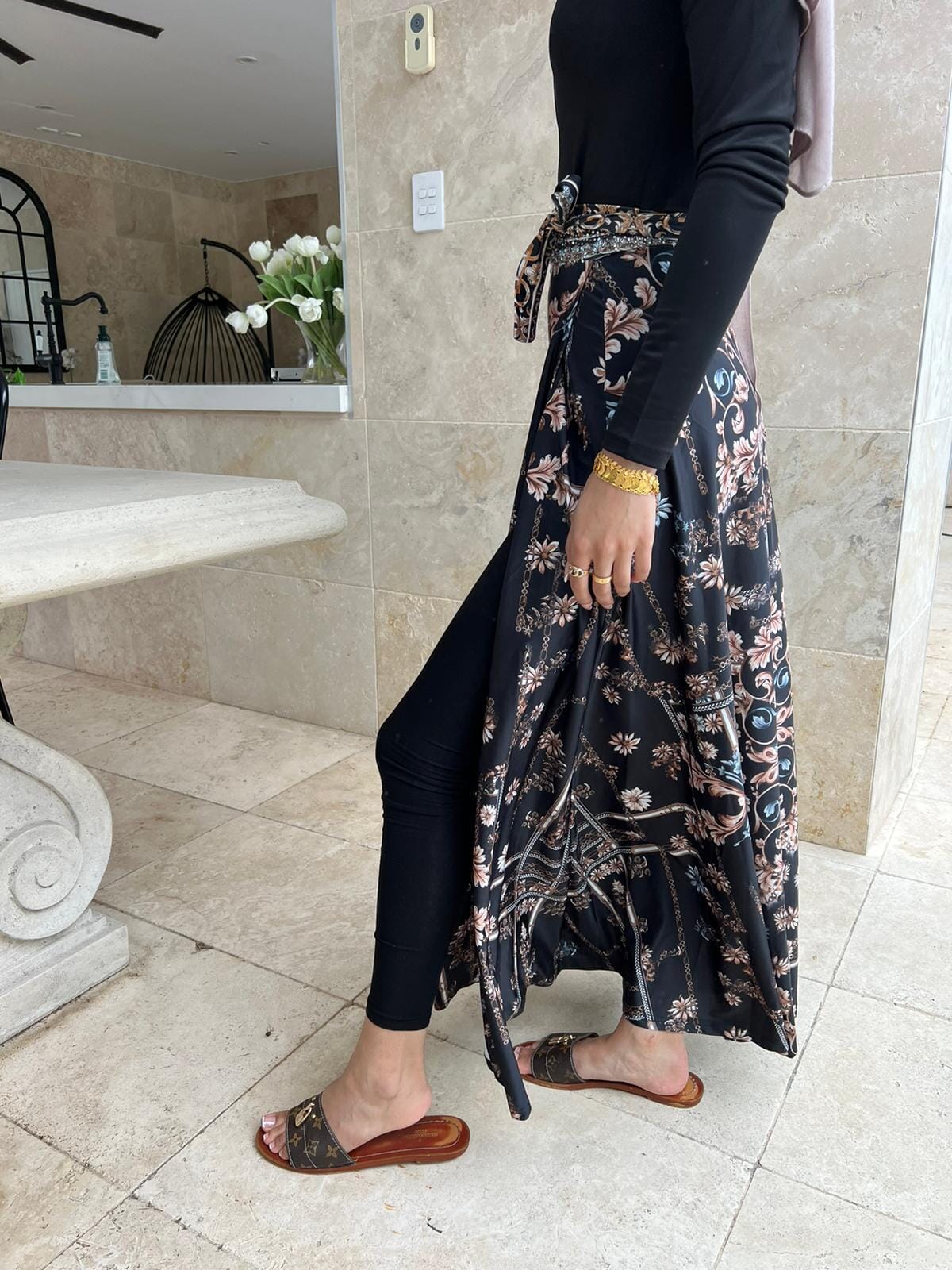 Dark Night Beaded Sarong