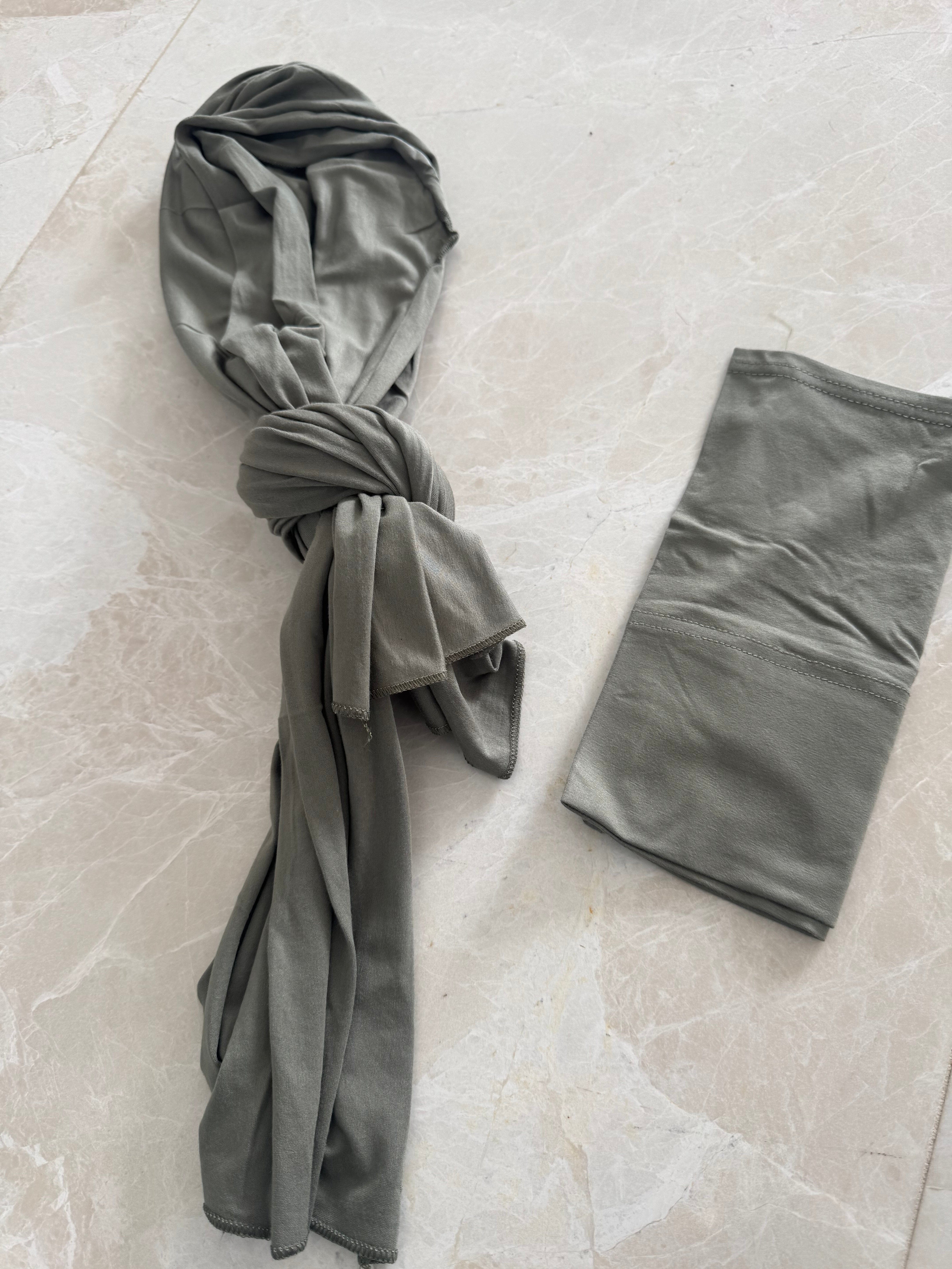 Khaki Liquid Jersey Set