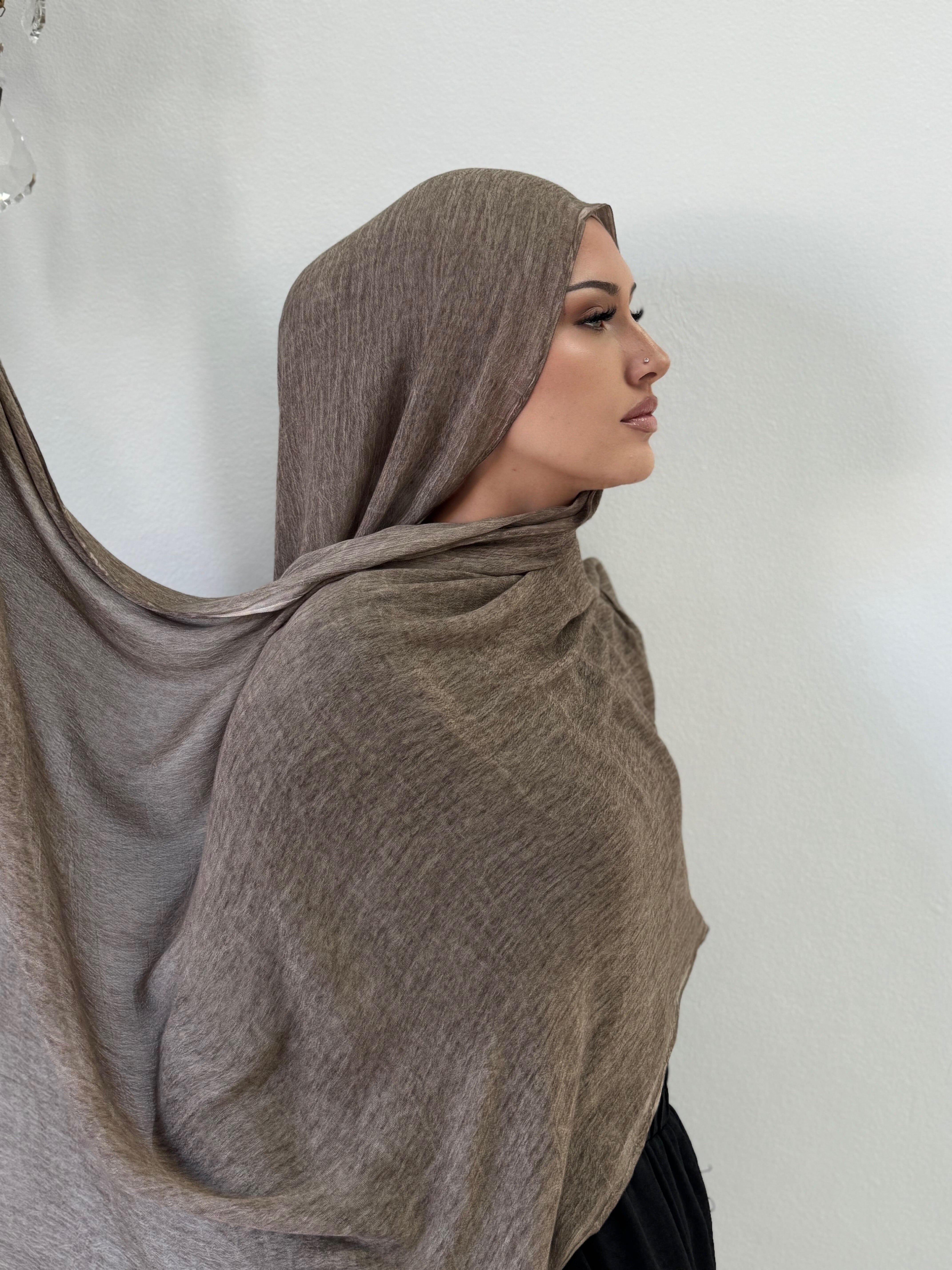 Rust Pleated Hijab