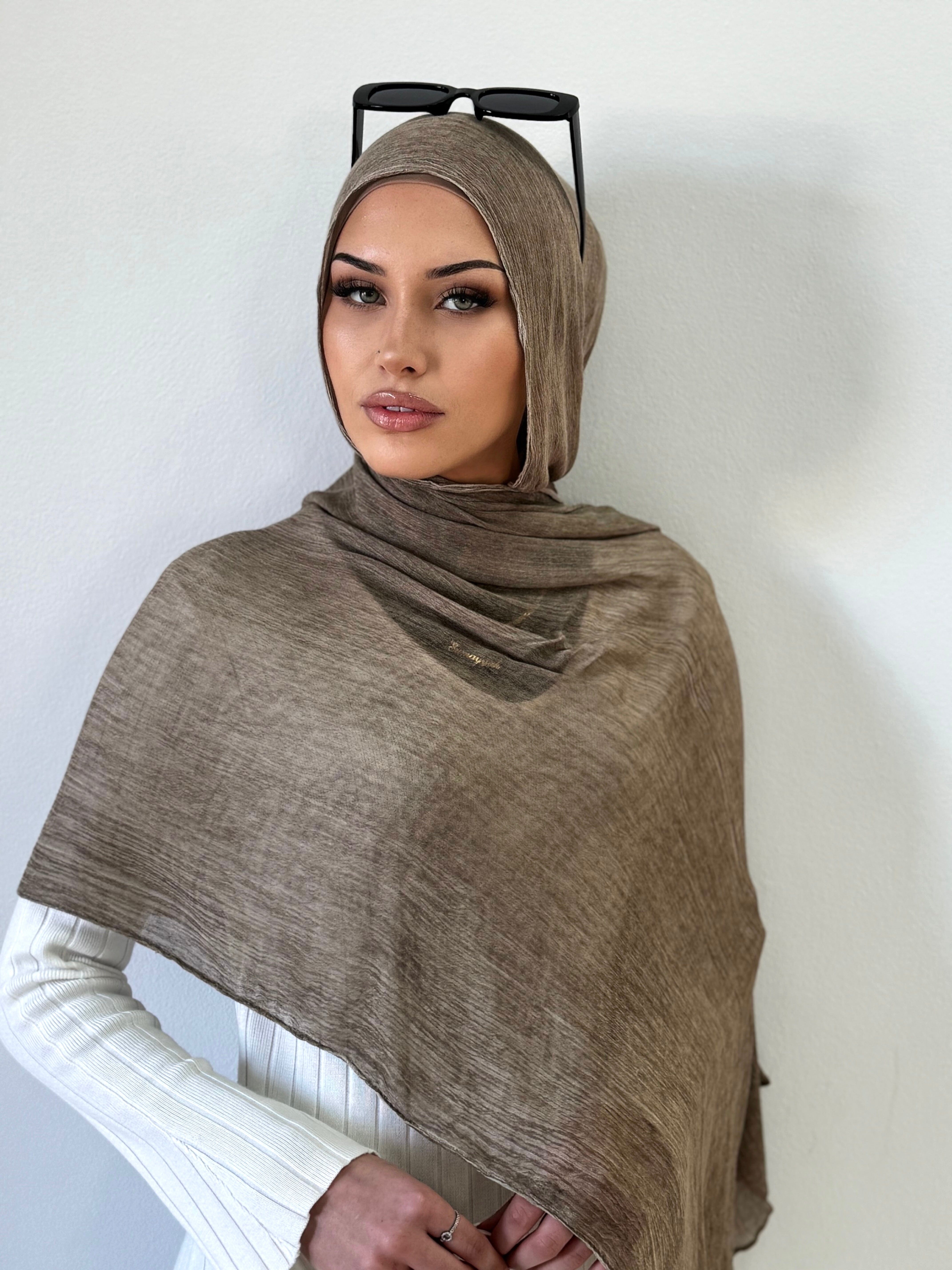 Mocha Pleated Shawl