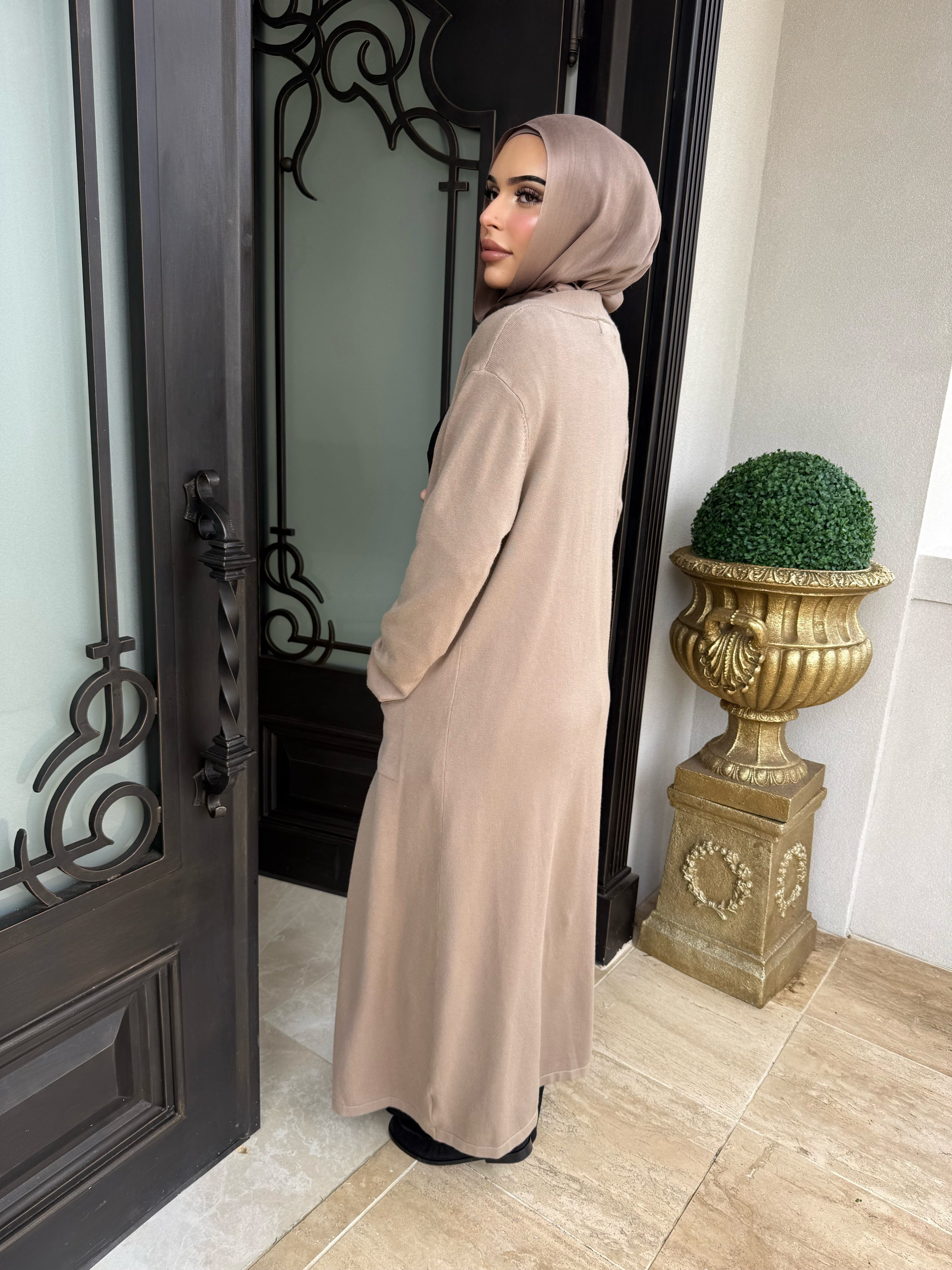 Beige Pocket Knit Cardi