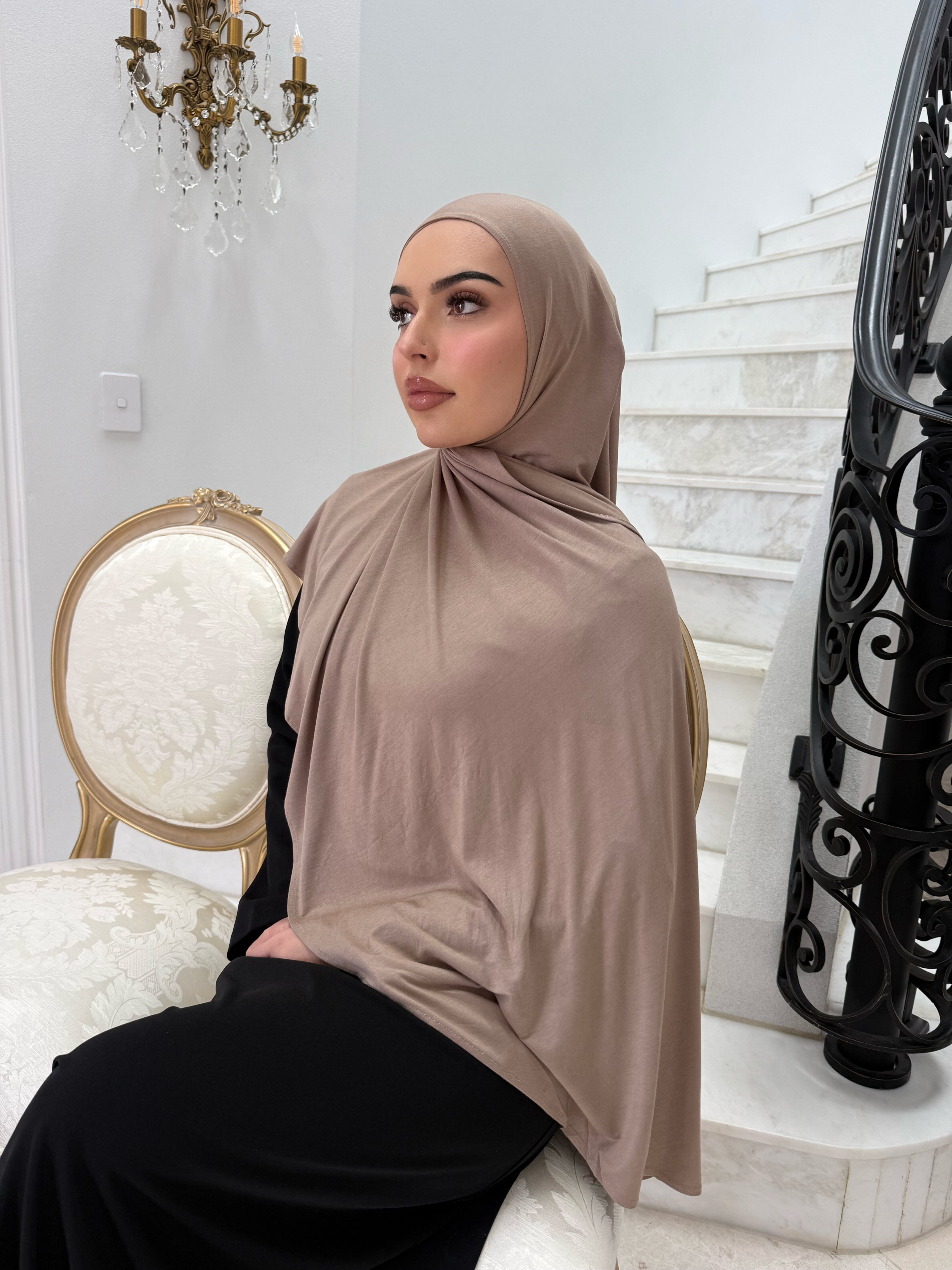 Cappuccino Instant Jersey Shawl