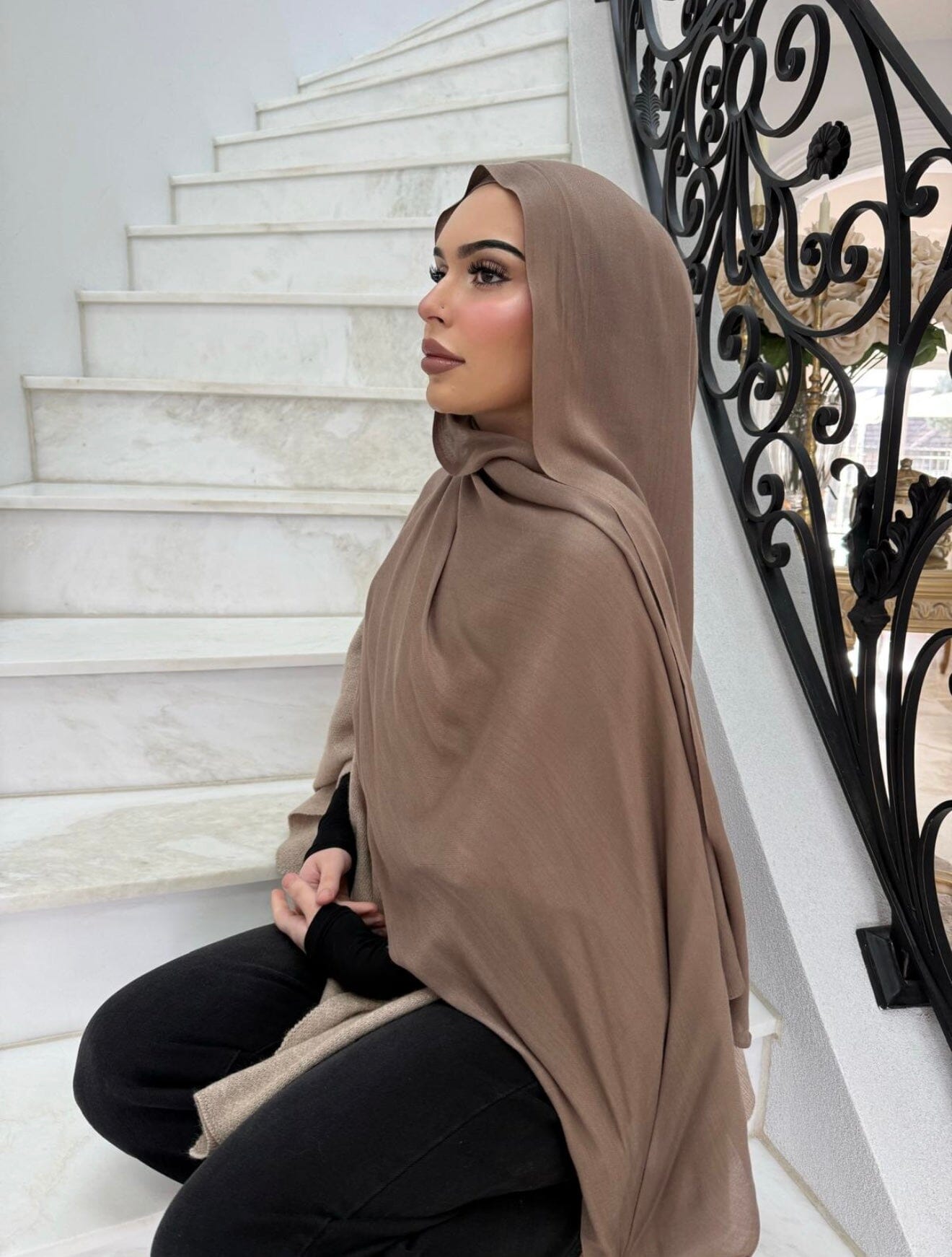 Desert taupe hijab set