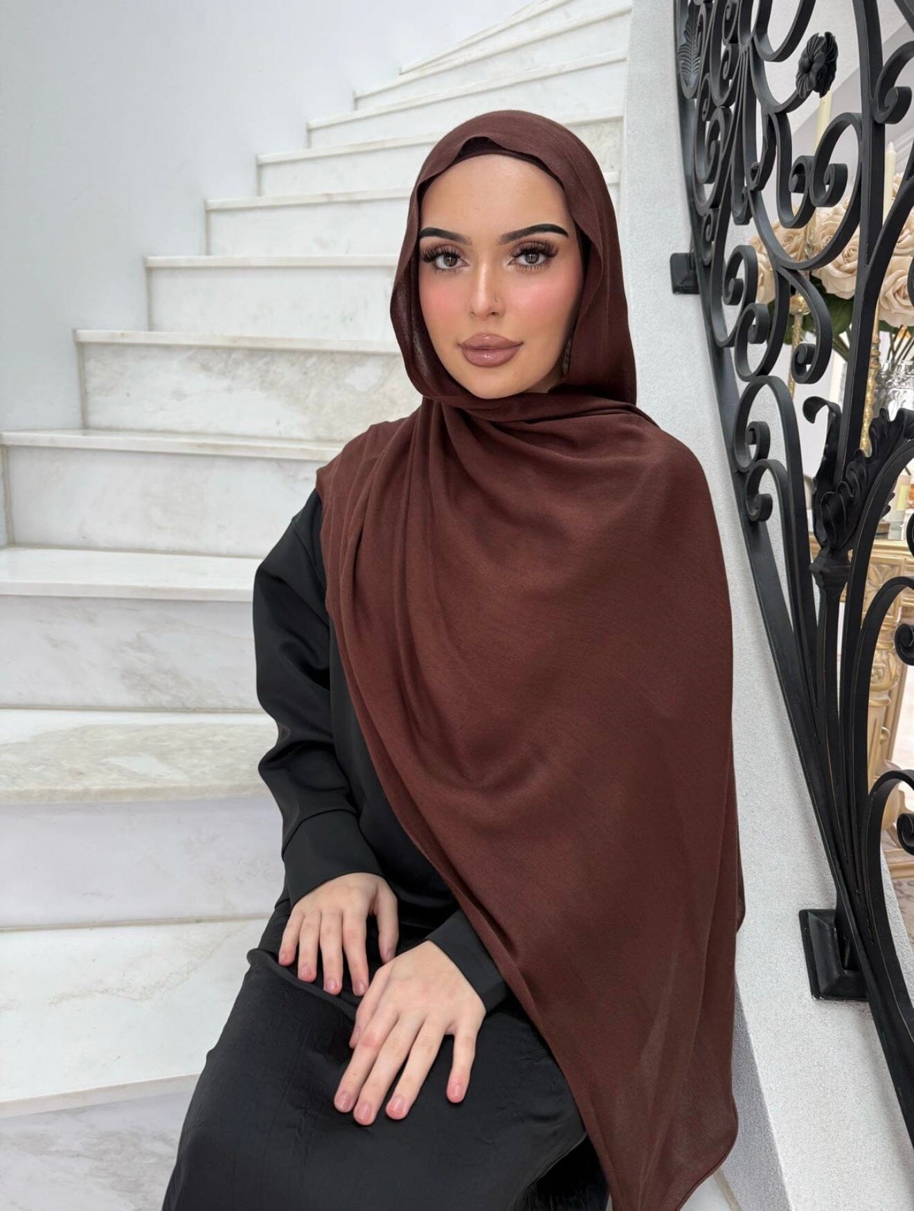 Espresso brown hijab set