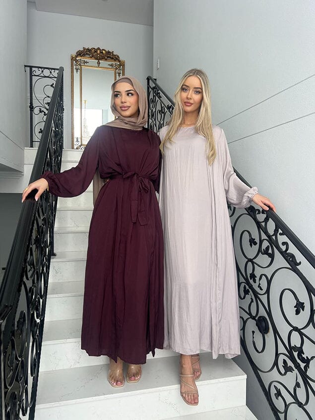 Soft Satin Abaya Set
