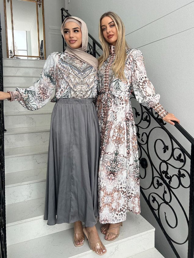 White Glow Beaded Blouse