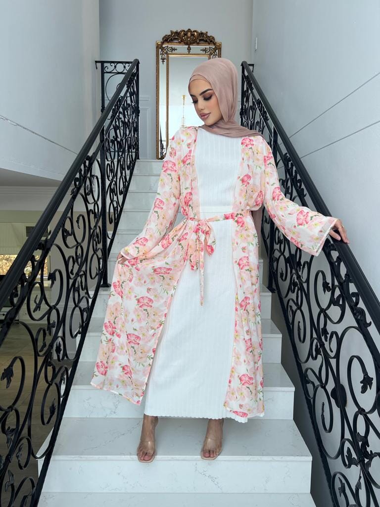 Najam Floral Chiffon Cape