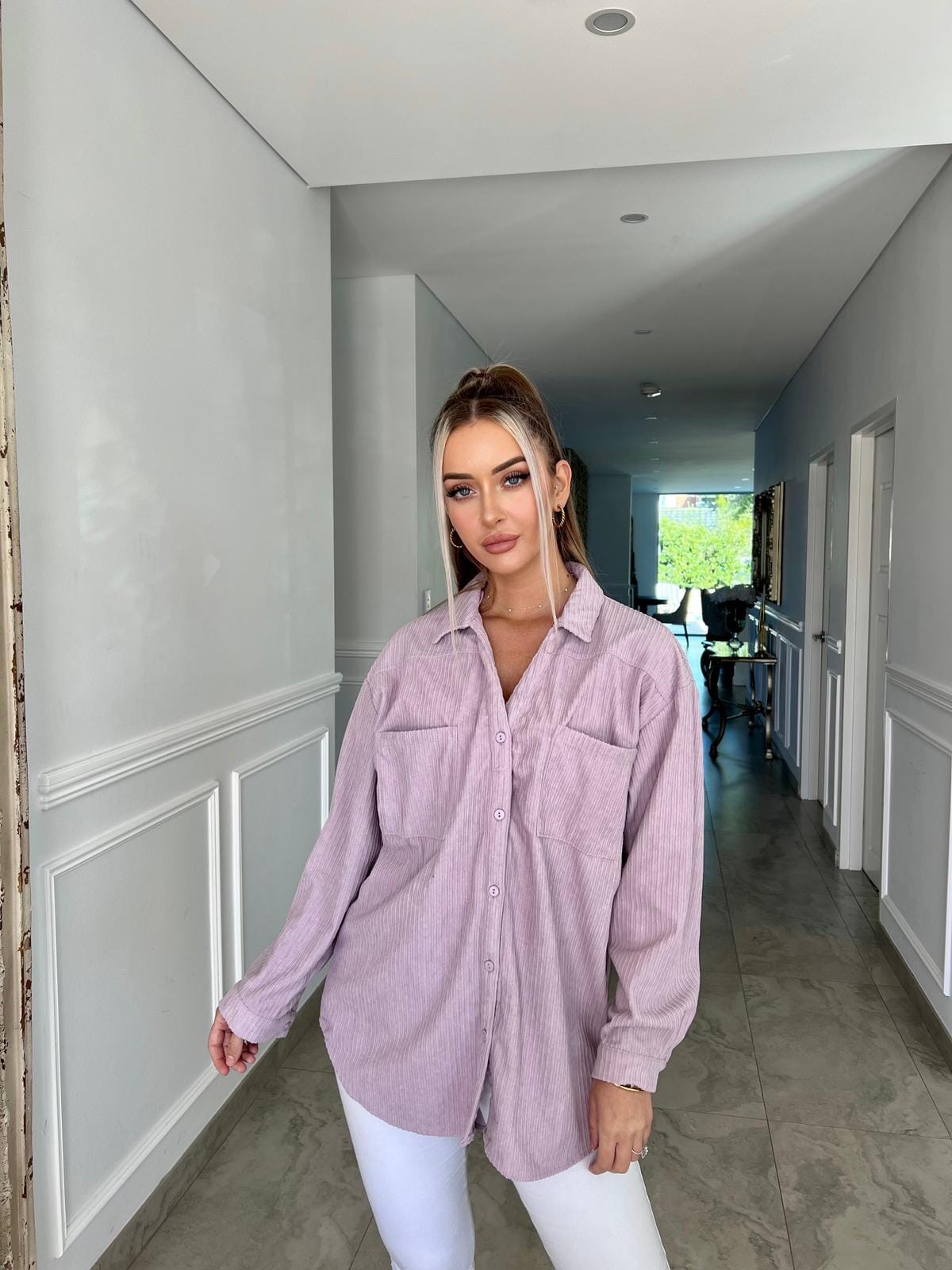 velvet Oversized Shirt