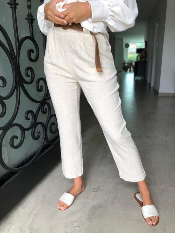 Boho Buckle Linen Pants
