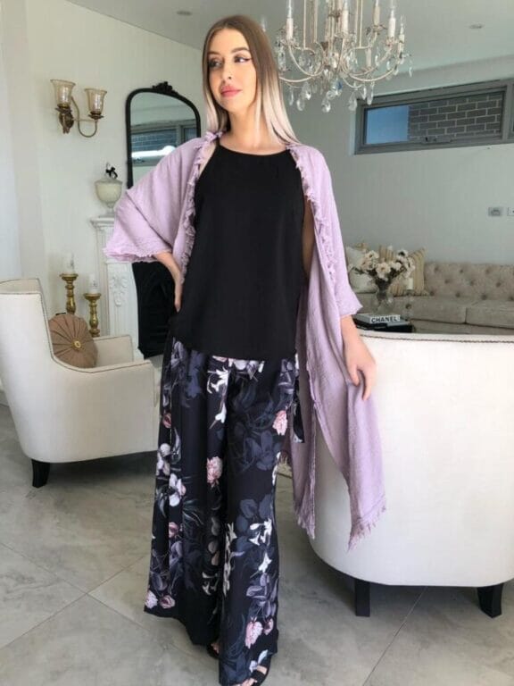 Floral Wide Leg Pants