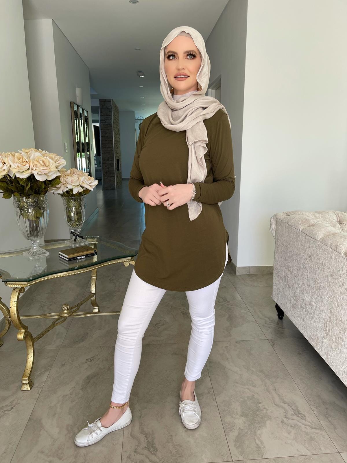 Midi Length Basic Cotton Top