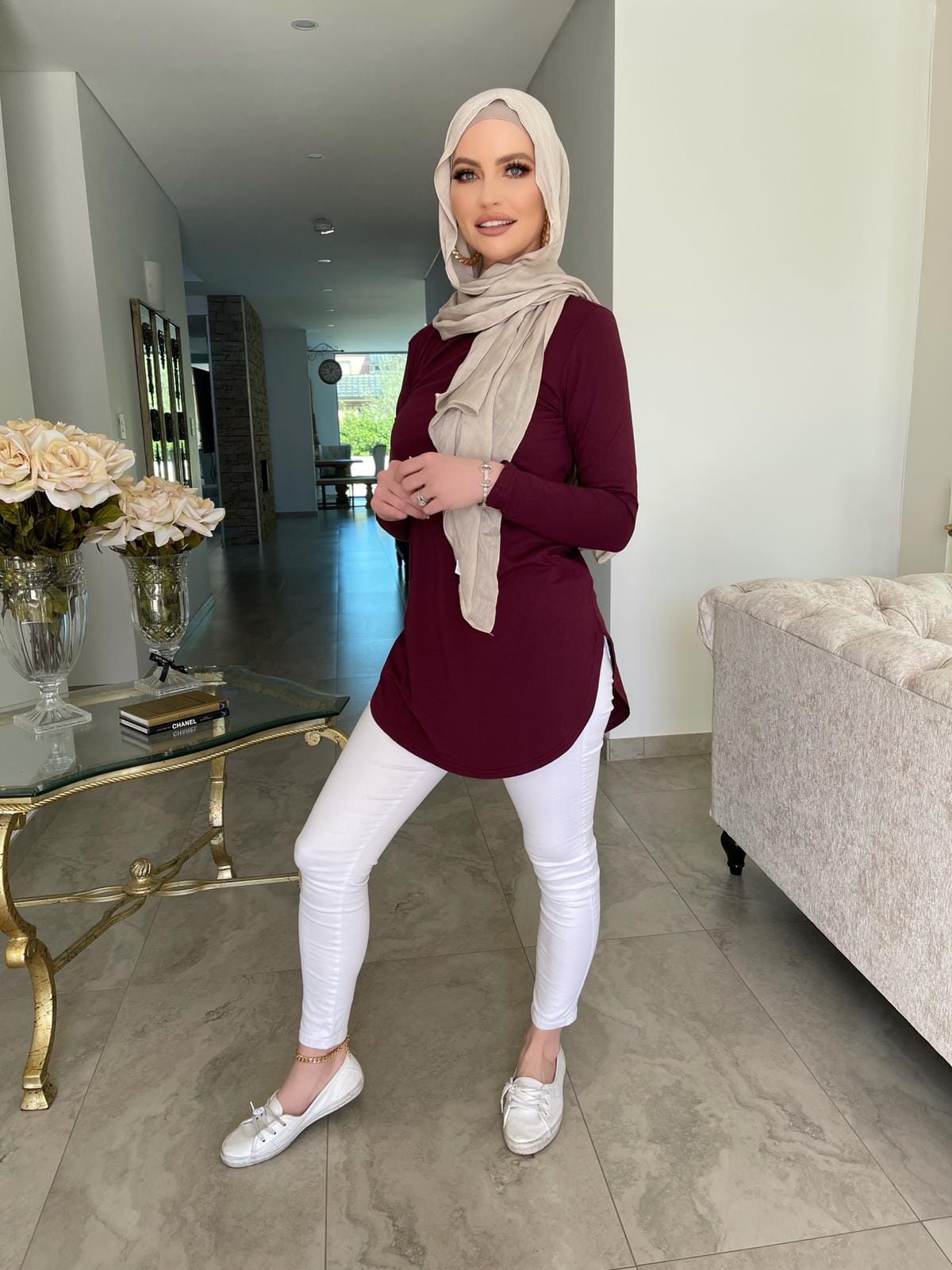 Midi Length Basic Cotton Top