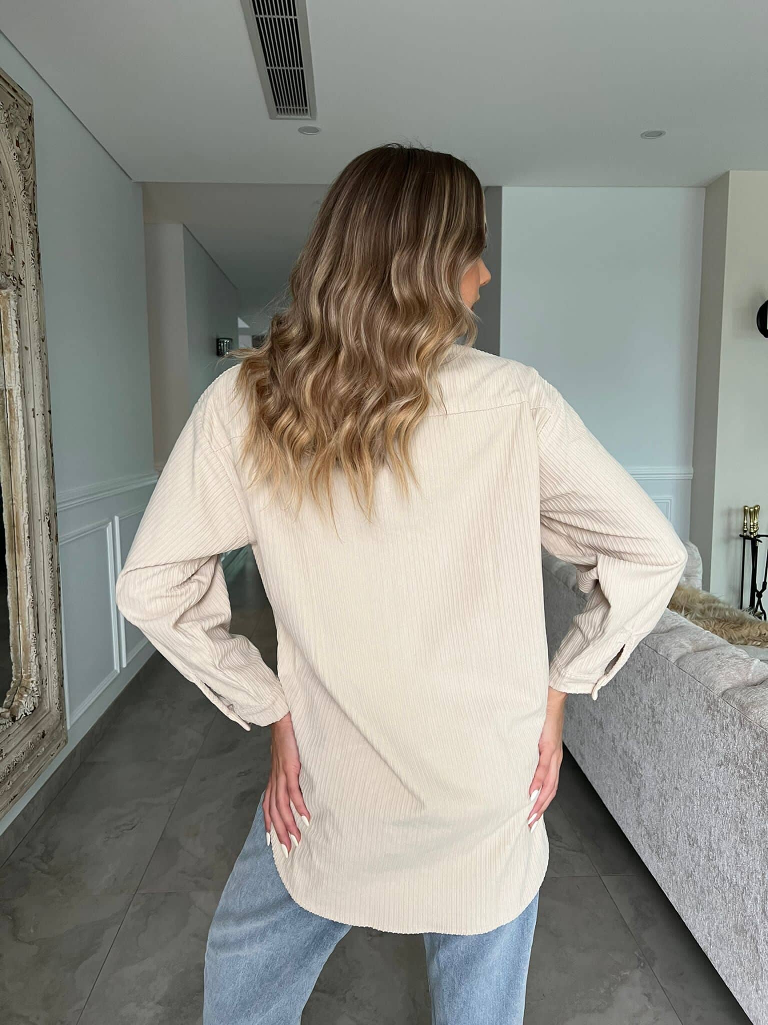 Velvet Mom Button Shirt