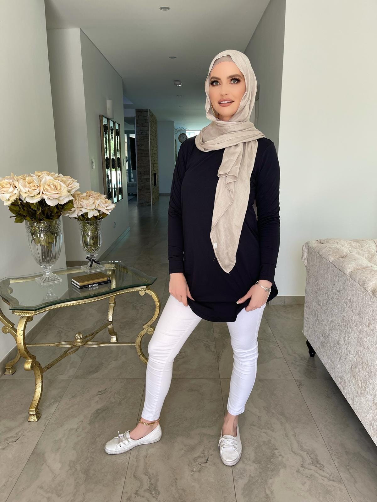 Midi Length Basic Cotton Top