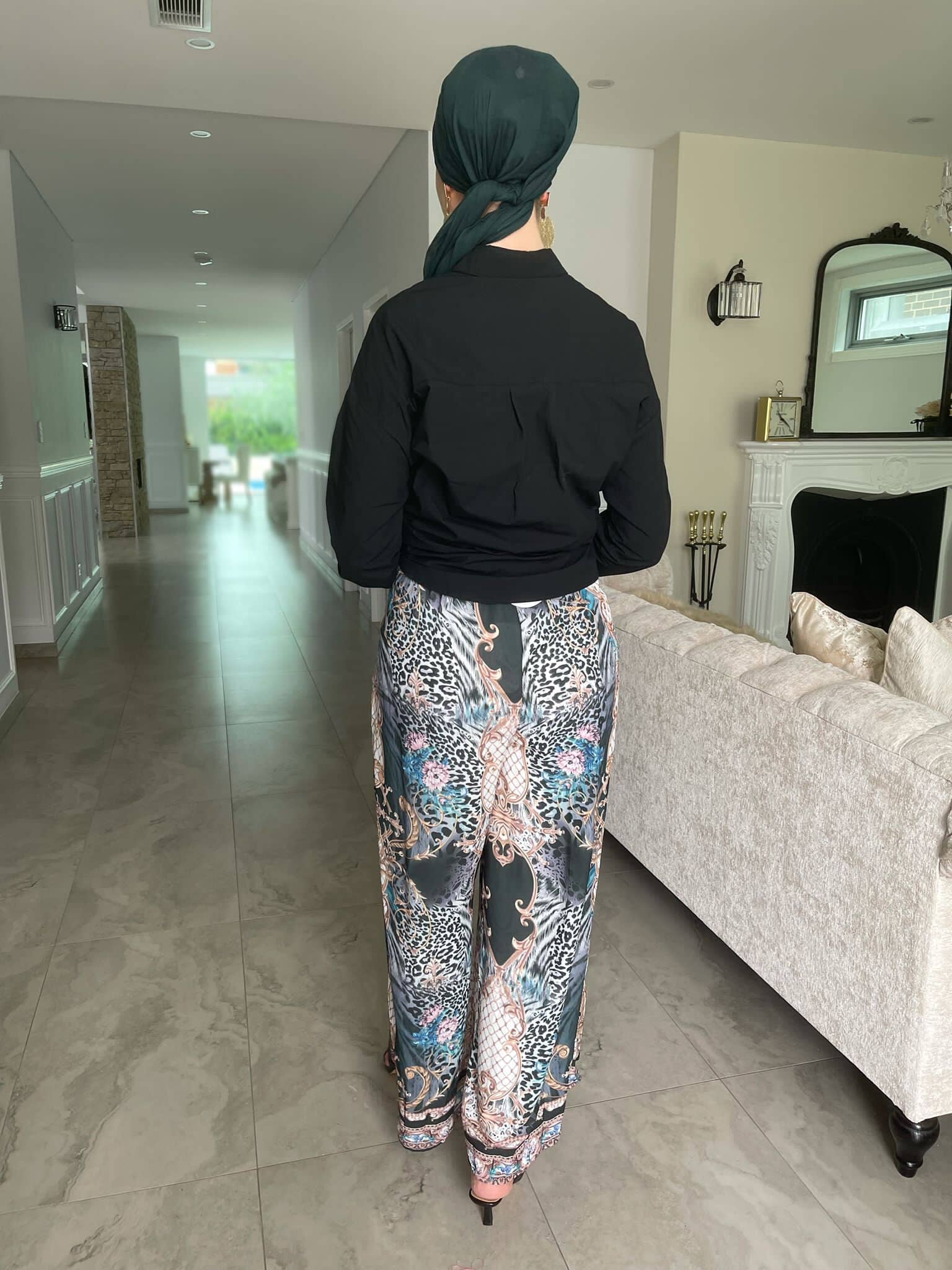 Midnight Aqua Beaded Pants