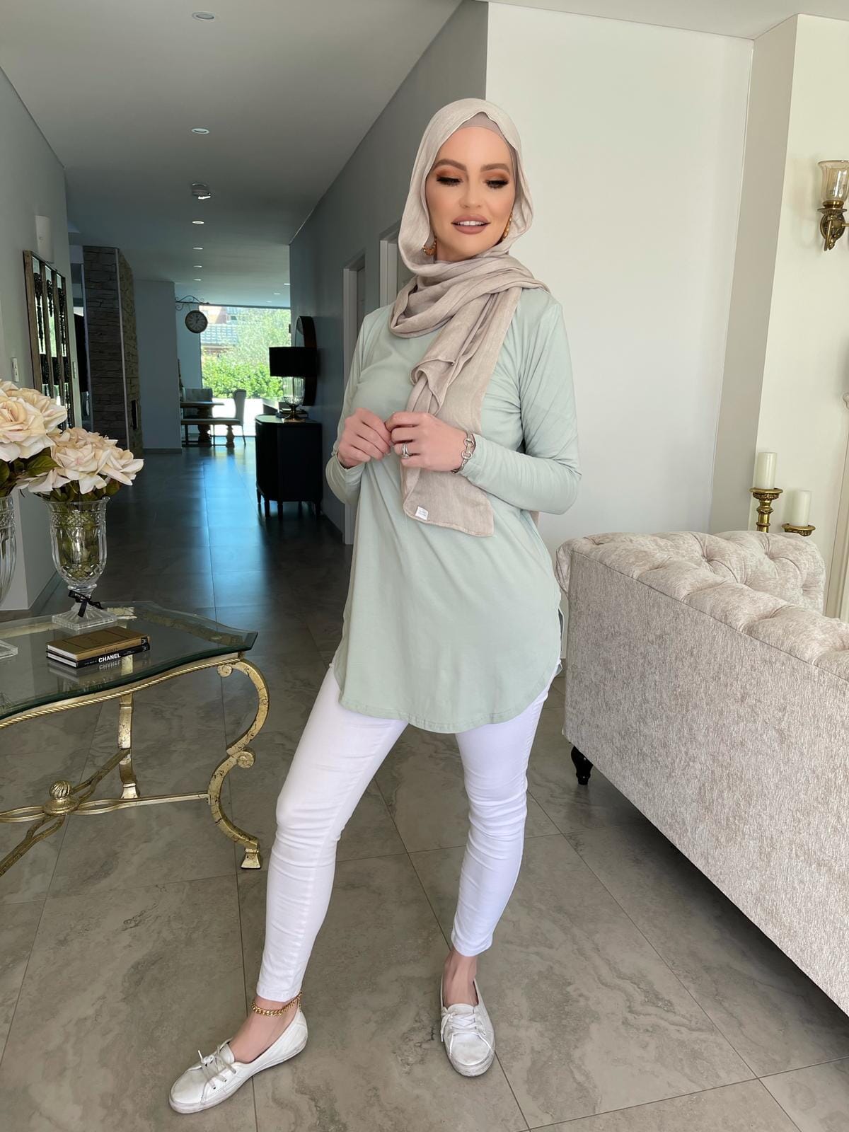 Midi Length Basic Cotton Top