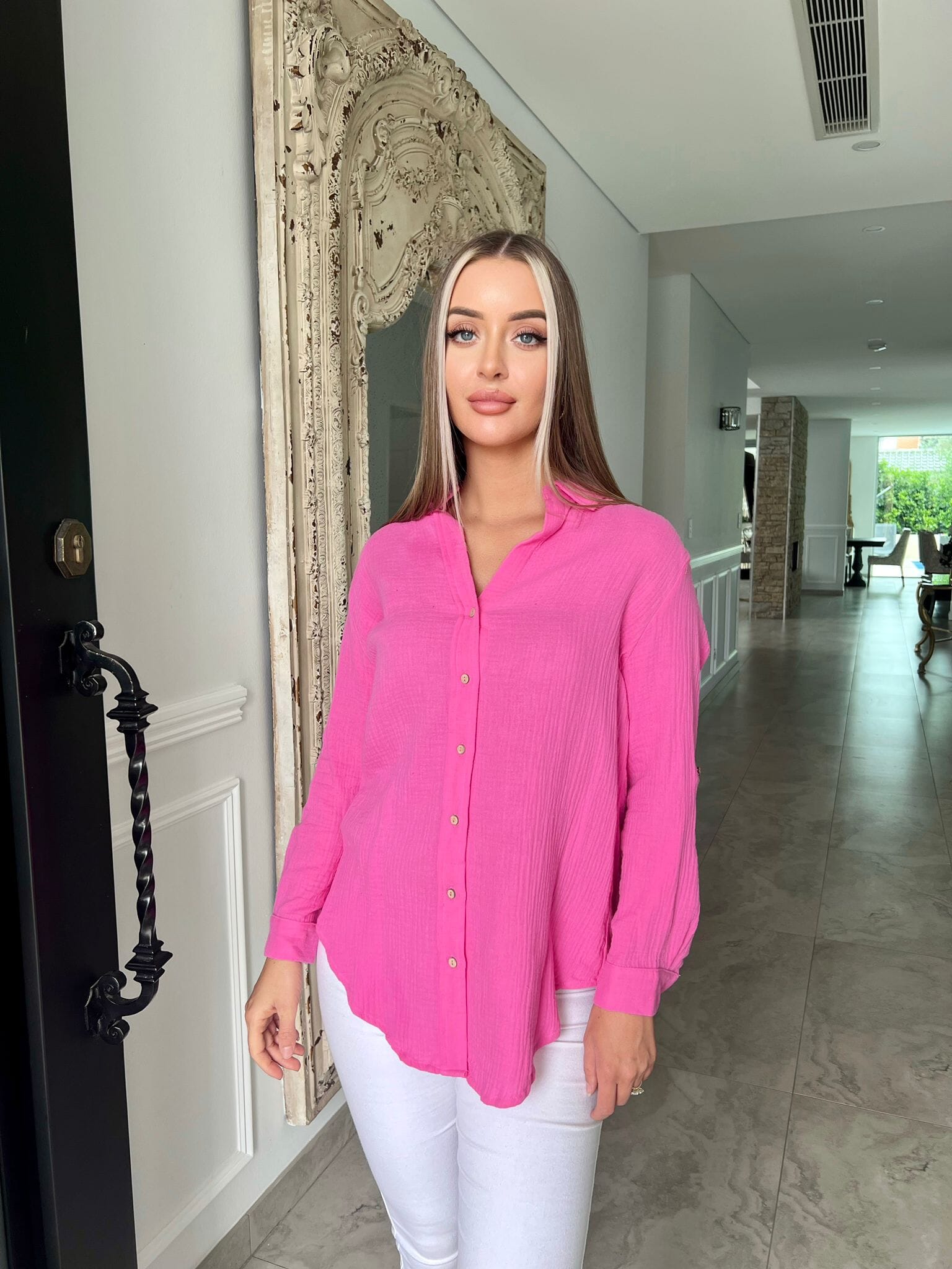 Cotton High Low Shirt