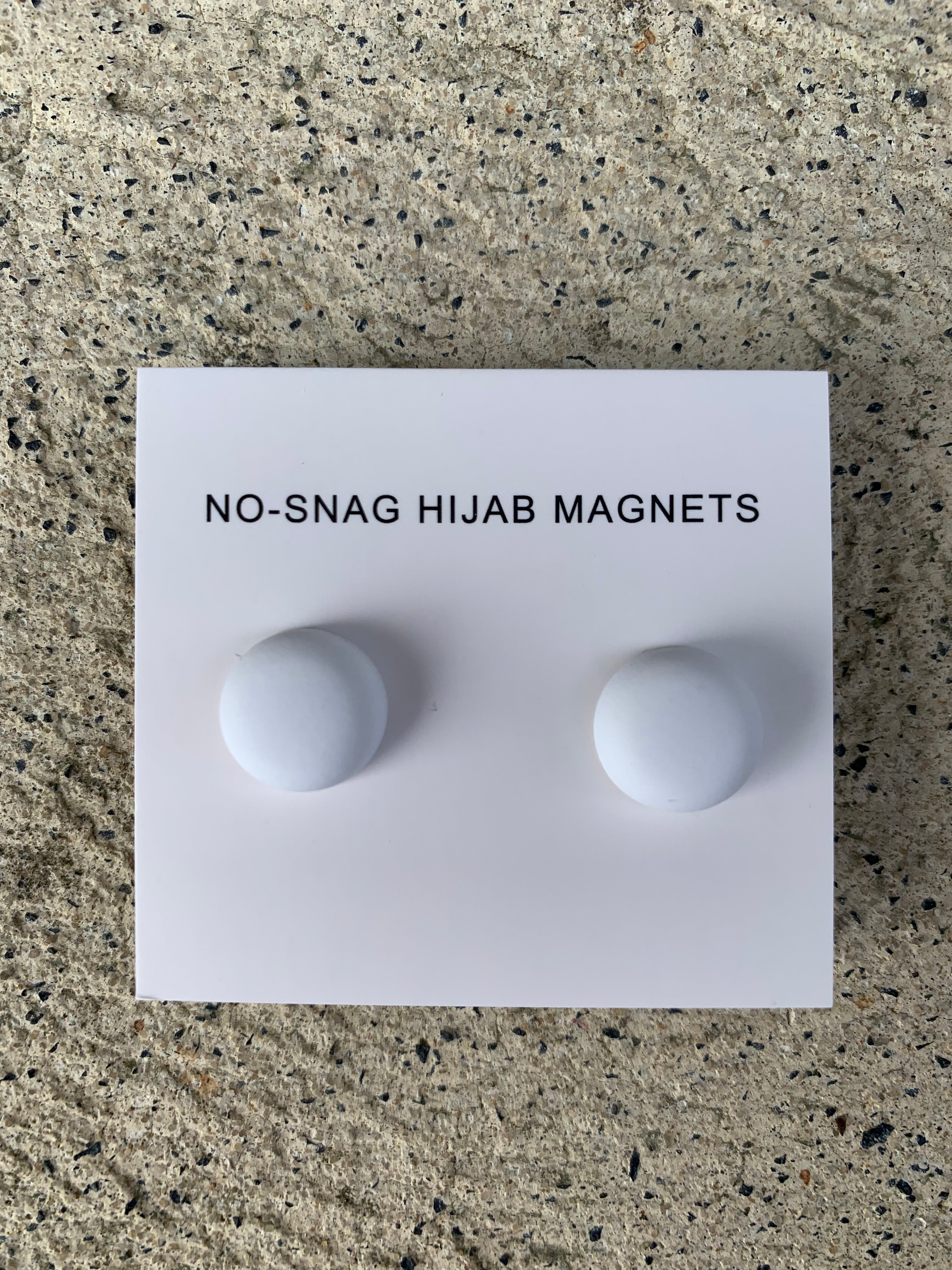 Hijab Magnet Pin Matt White