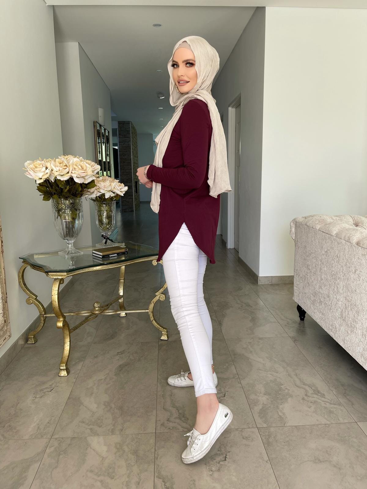 Midi Length Basic Cotton Top