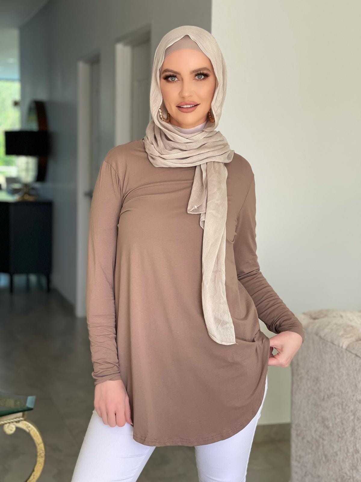 Midi Length Basic Cotton Top