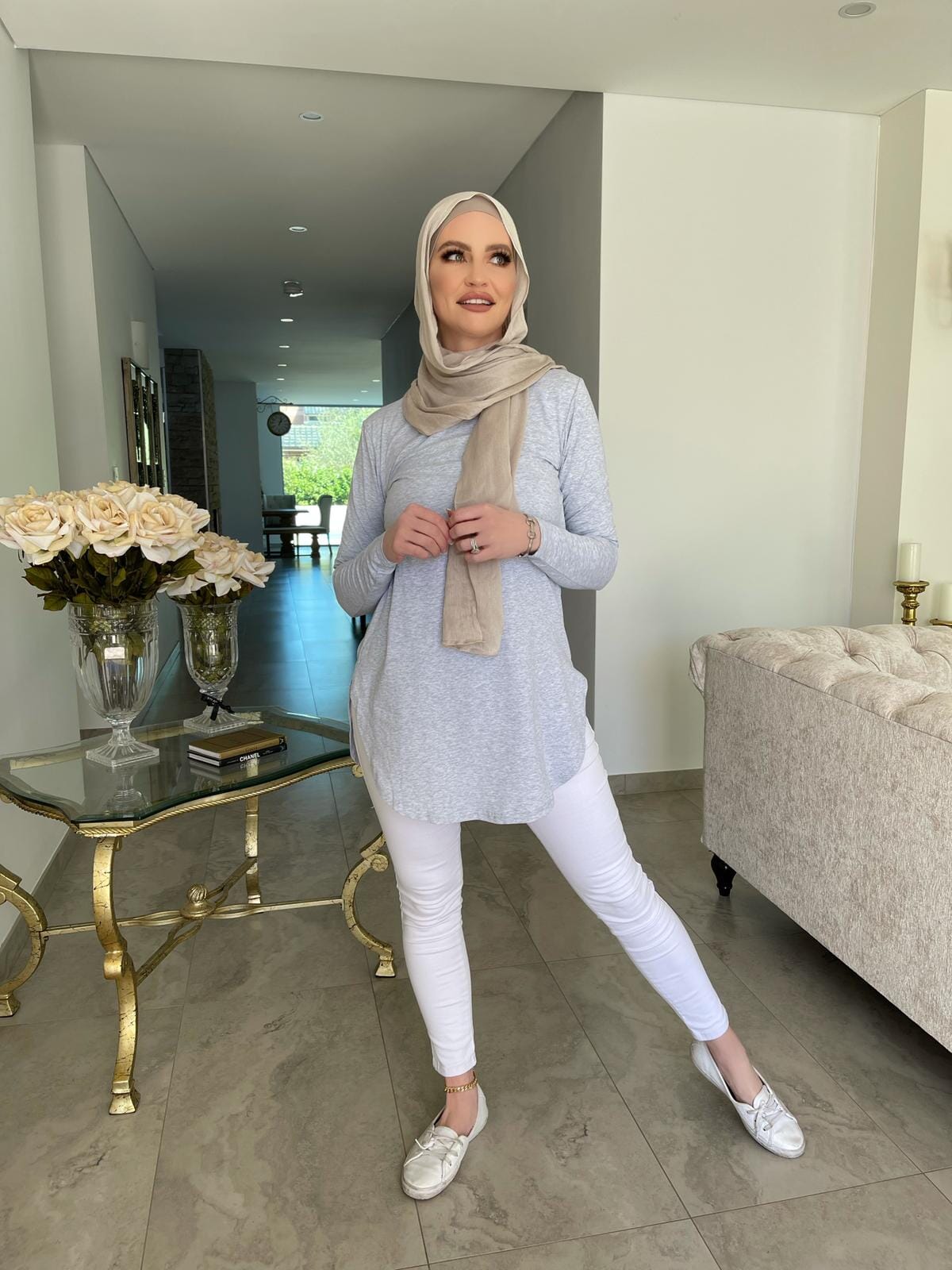 Midi Length Basic Cotton Top