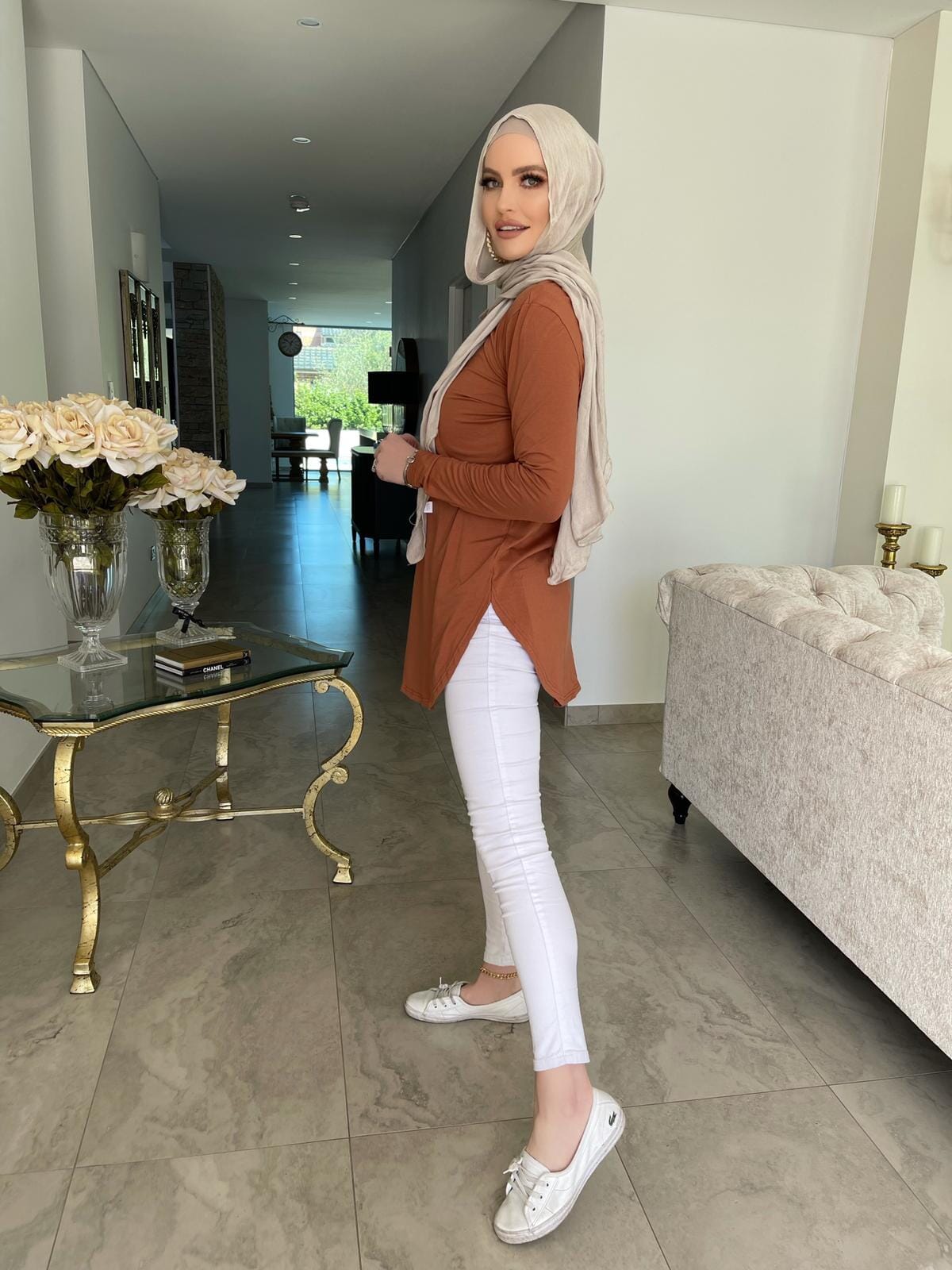 Midi Length Basic Cotton Top