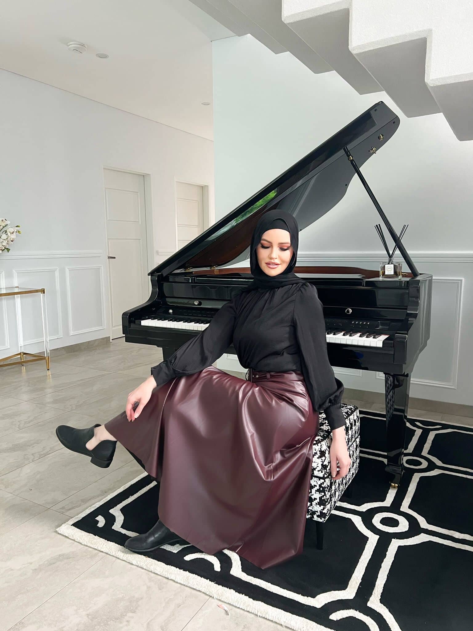 Leather Buckle Skirt