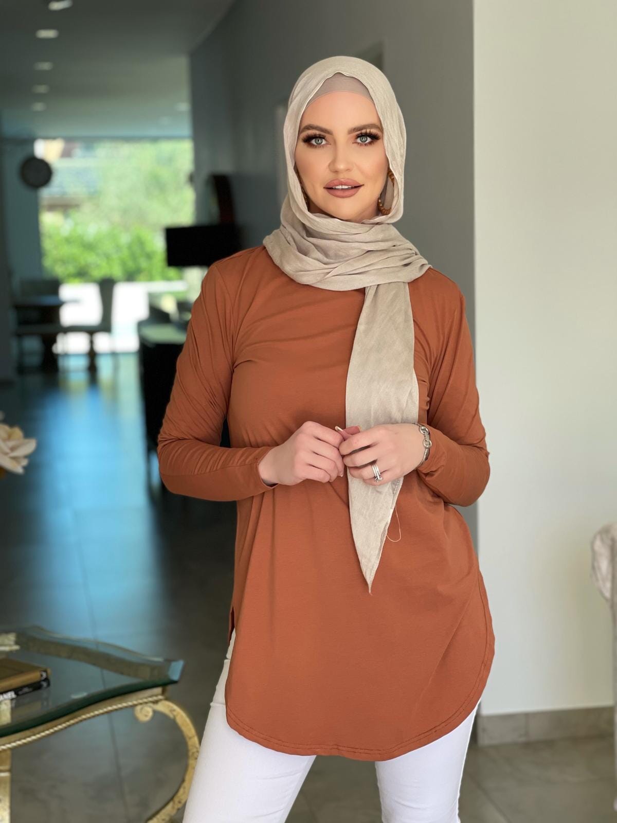 Midi Length Basic Cotton Top
